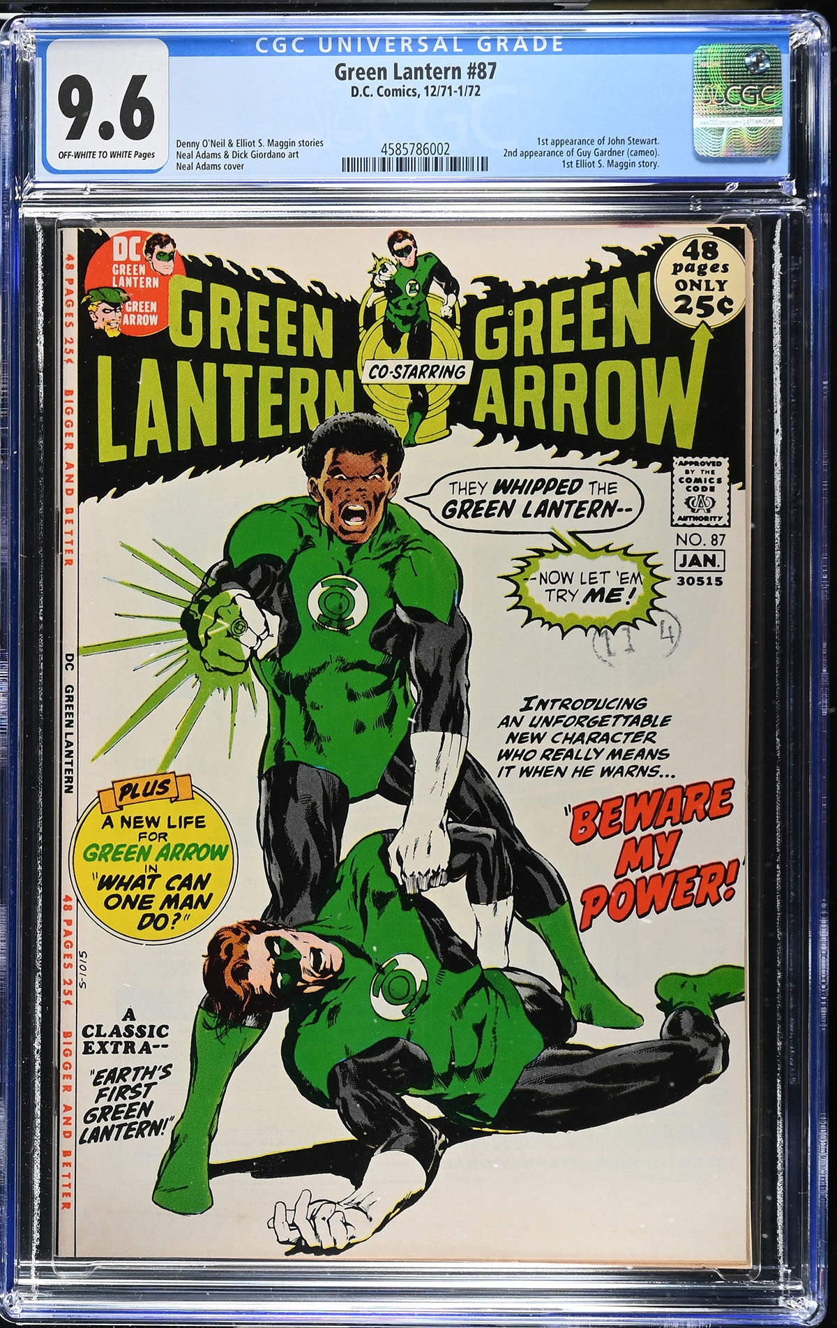 Green Lantern #87 CGC 9.6 ow/w