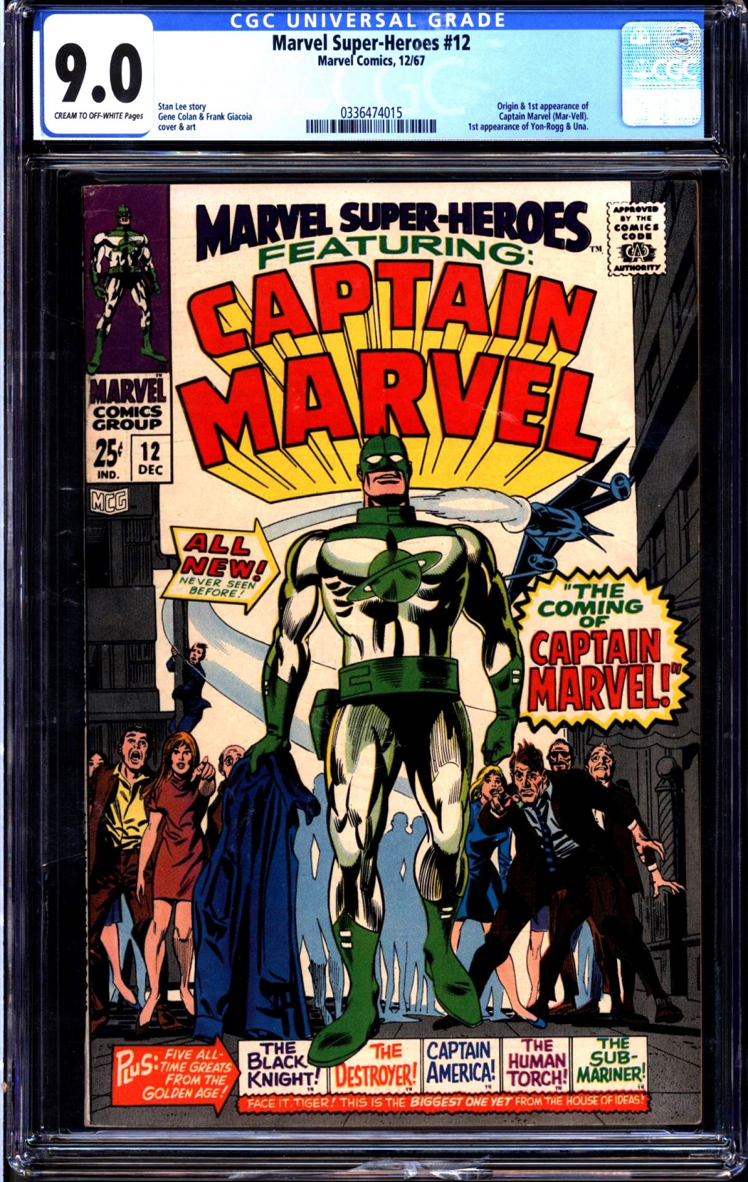Marvel Super-Heroes #12 CGC 9.0 cr/ow