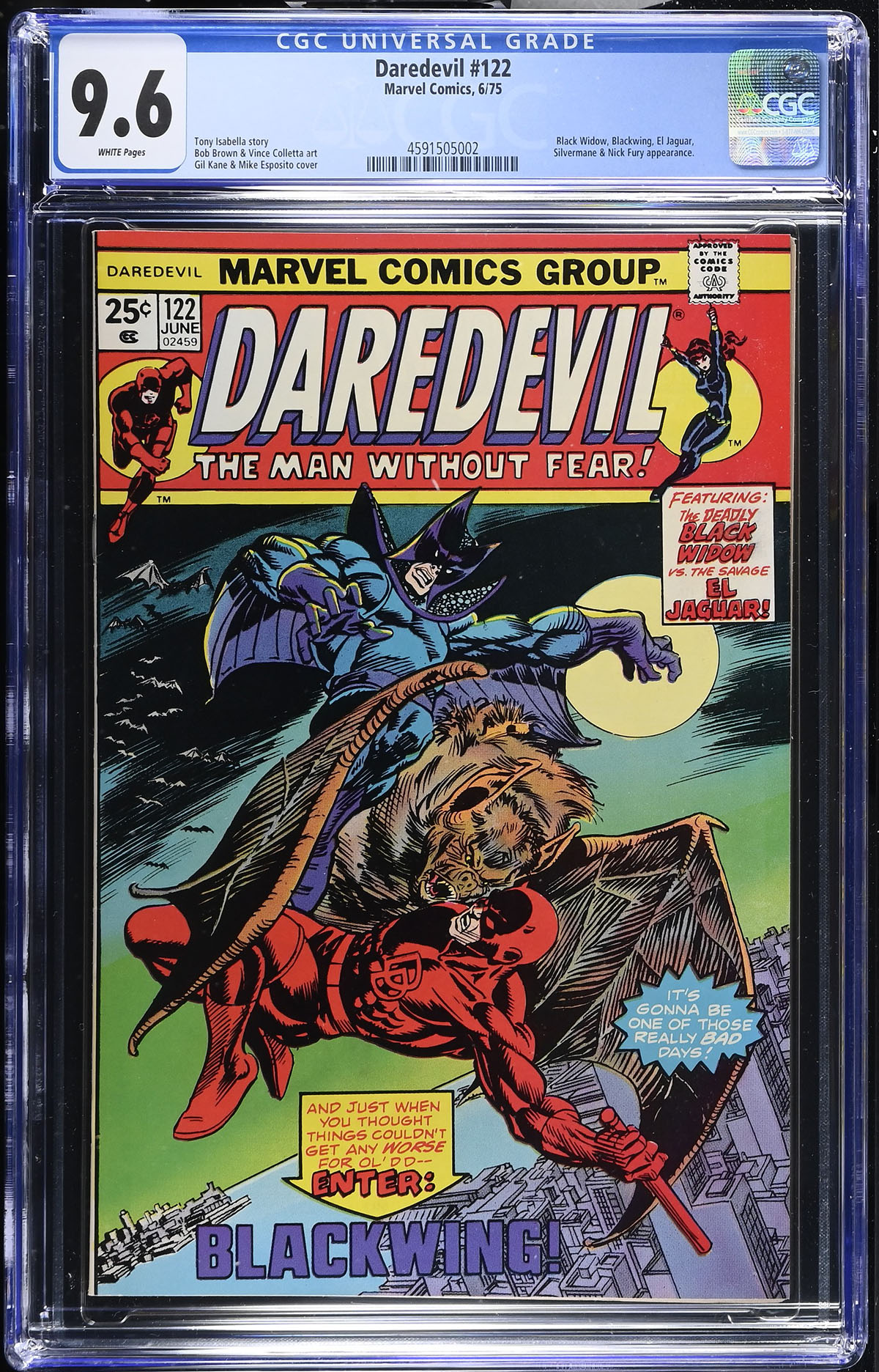 Daredevil #122 CGC 9.6 w