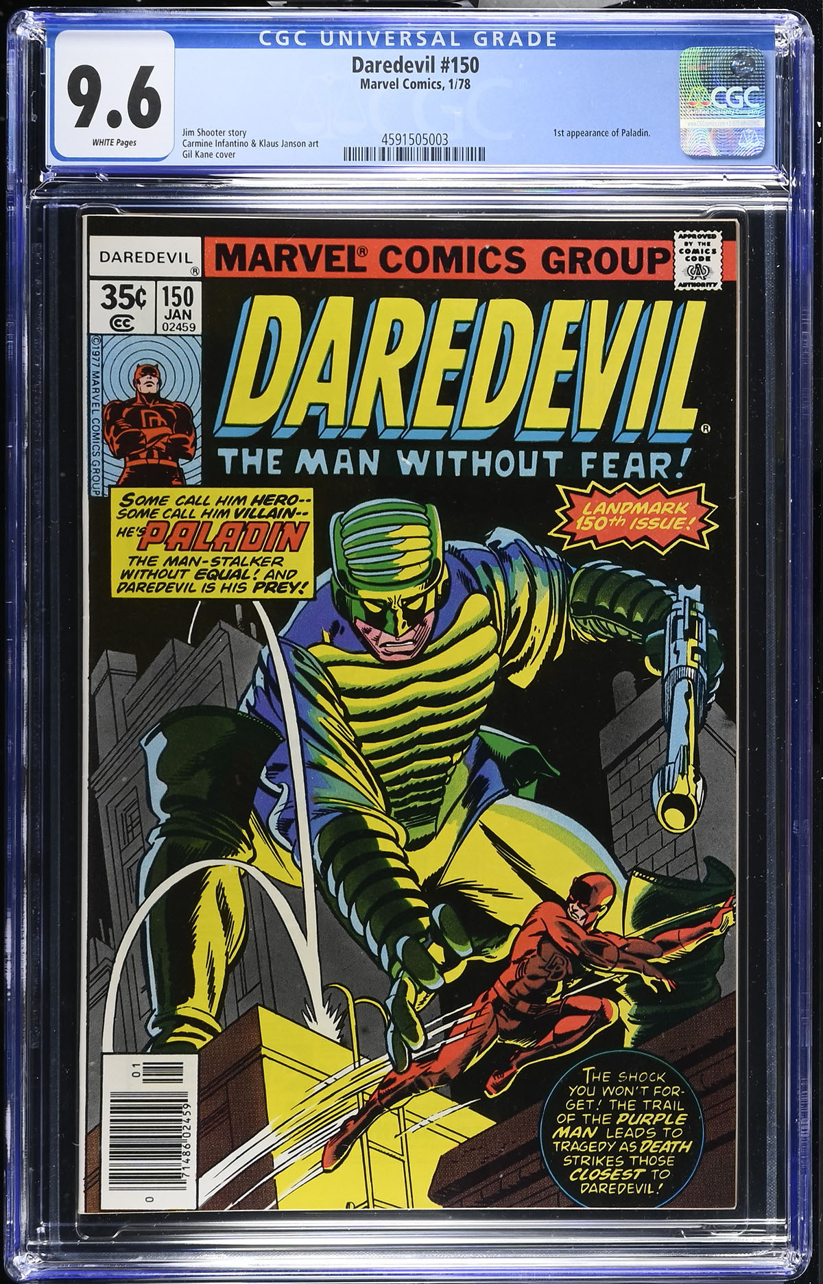 Daredevil #150 CGC 9.6 w