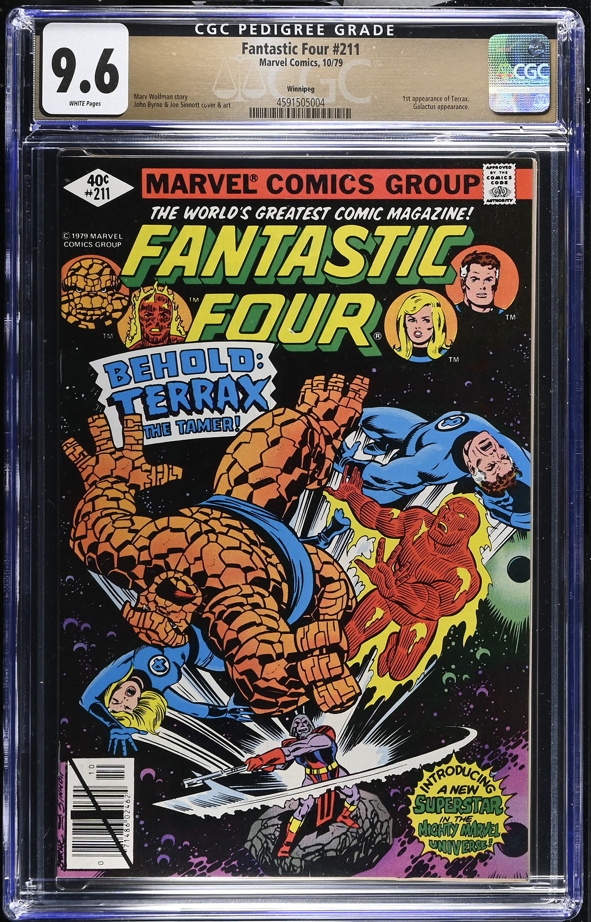 Fantastic Four #211 CGC 9.6 w Winnipeg