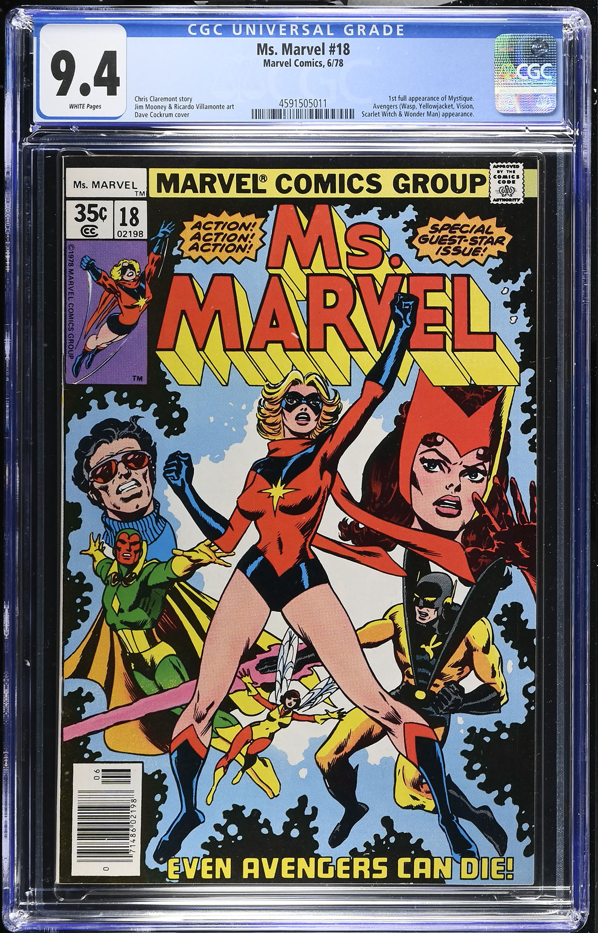 Ms. Marvel #18 CGC 9.4 w