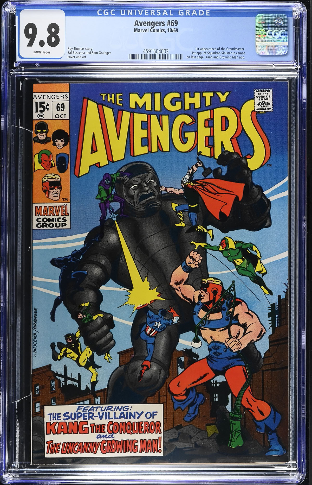 Avengers #69 CGC 9.8 w
