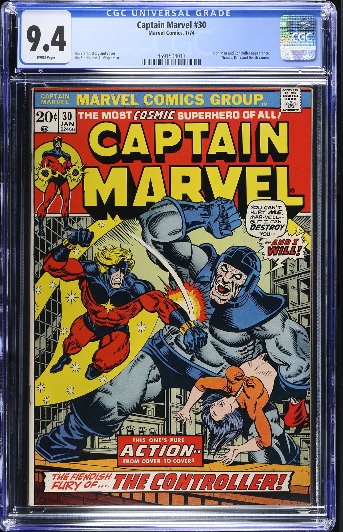 Captain Marvel #30 CGC 9.4 w