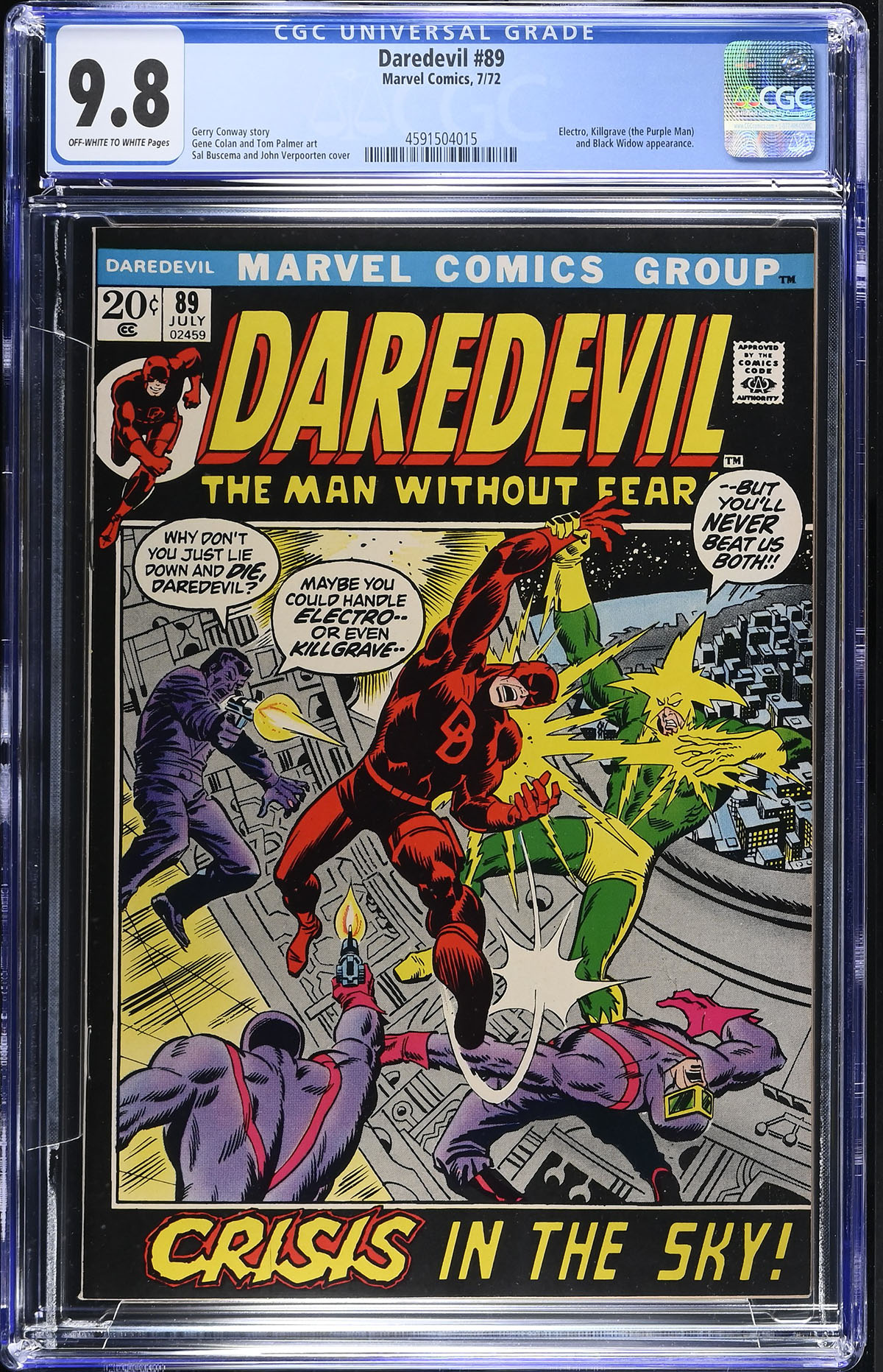 Daredevil #89 CGC 9.8 ow/w