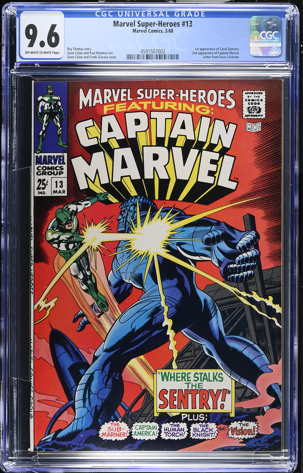 Marvel Super-Heroes #13 CGC 9.6 ow/w