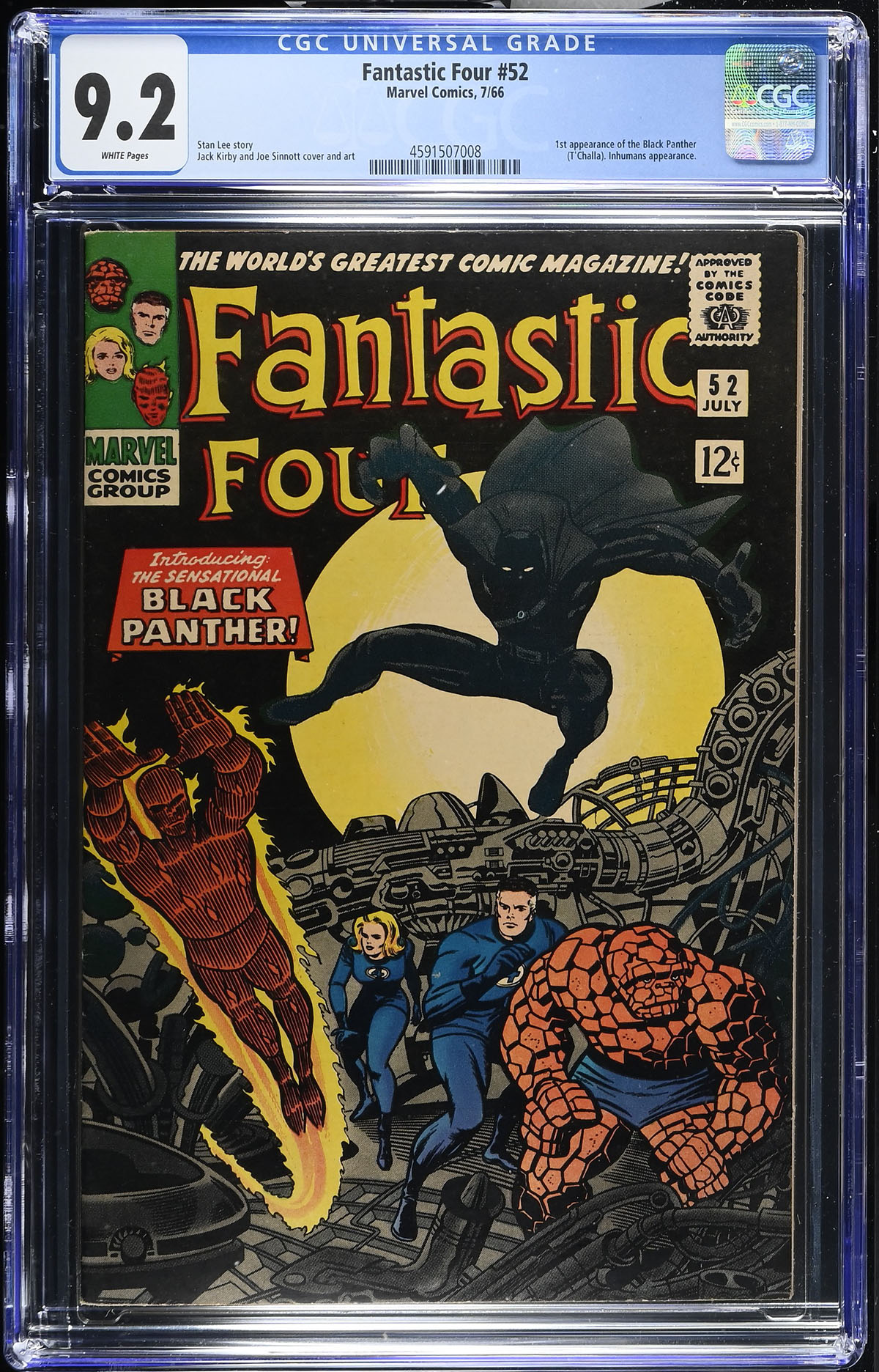 Fantastic Four #52 CGC 9.2 w