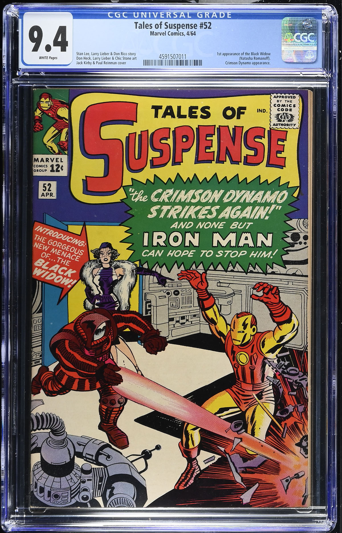 Tales of Suspense #52 CGC 9.4 w