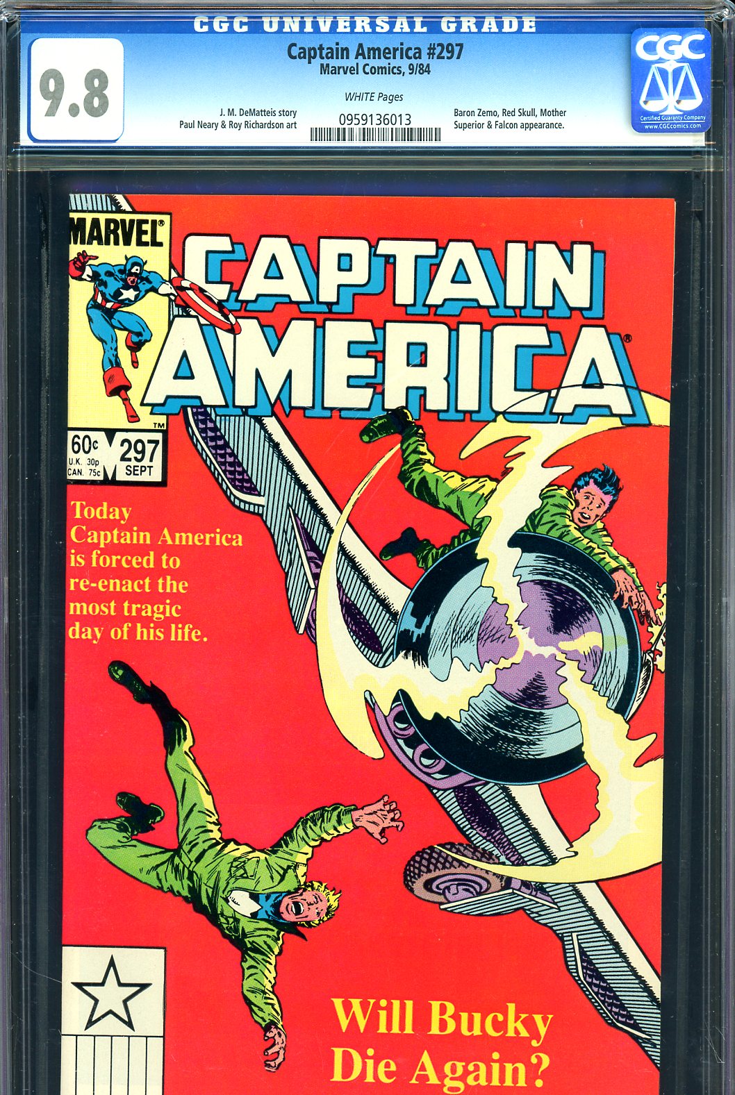 Captain America #297 CGC 9.8 w
