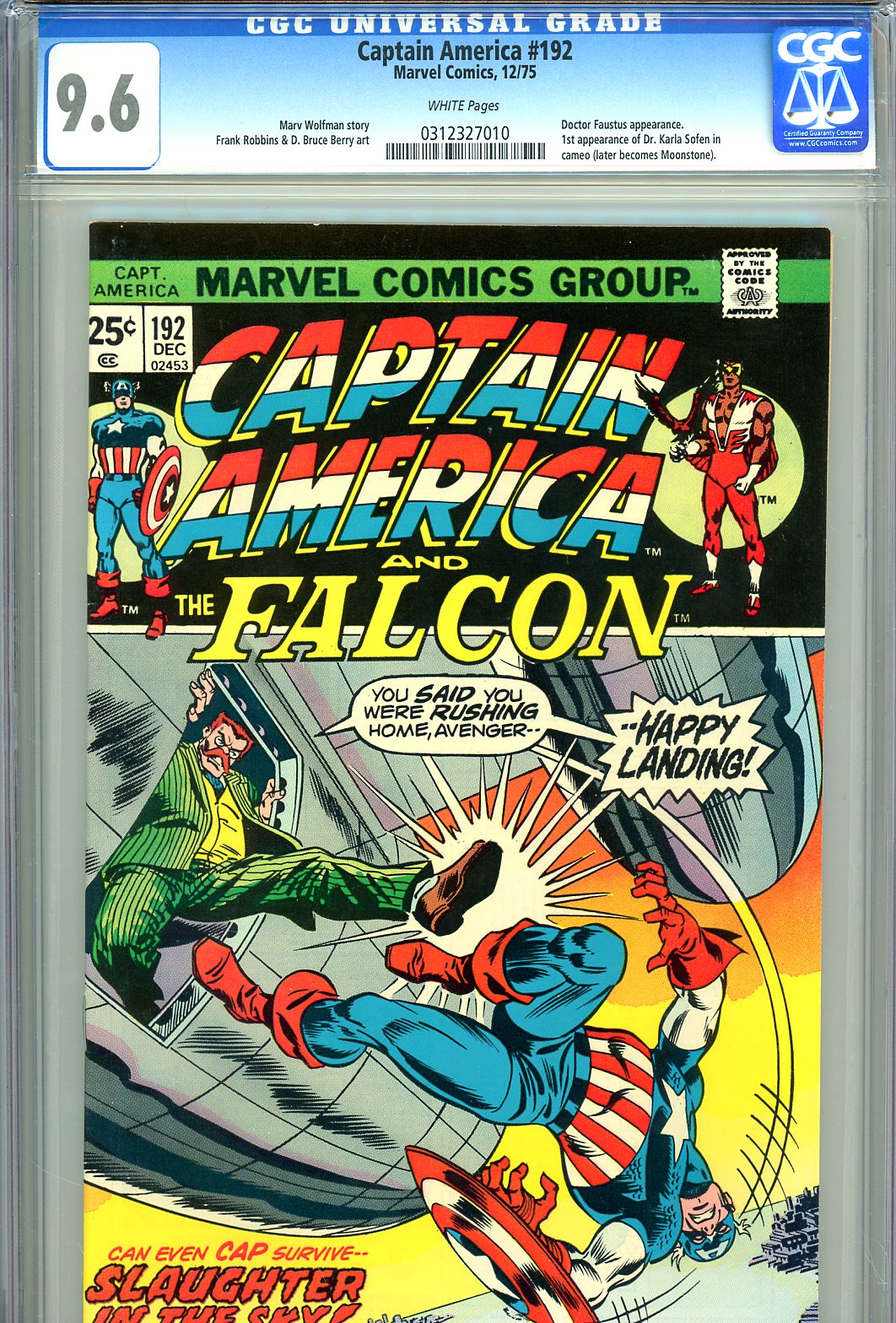 Captain America #192 CGC 9.6 w