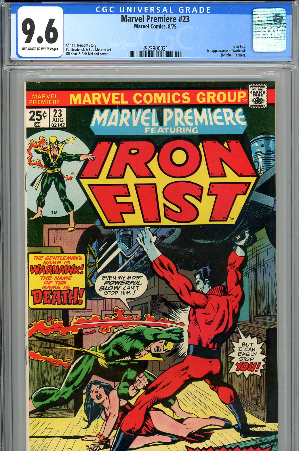 Marvel Premiere #23 CGC 9.6 ow/w