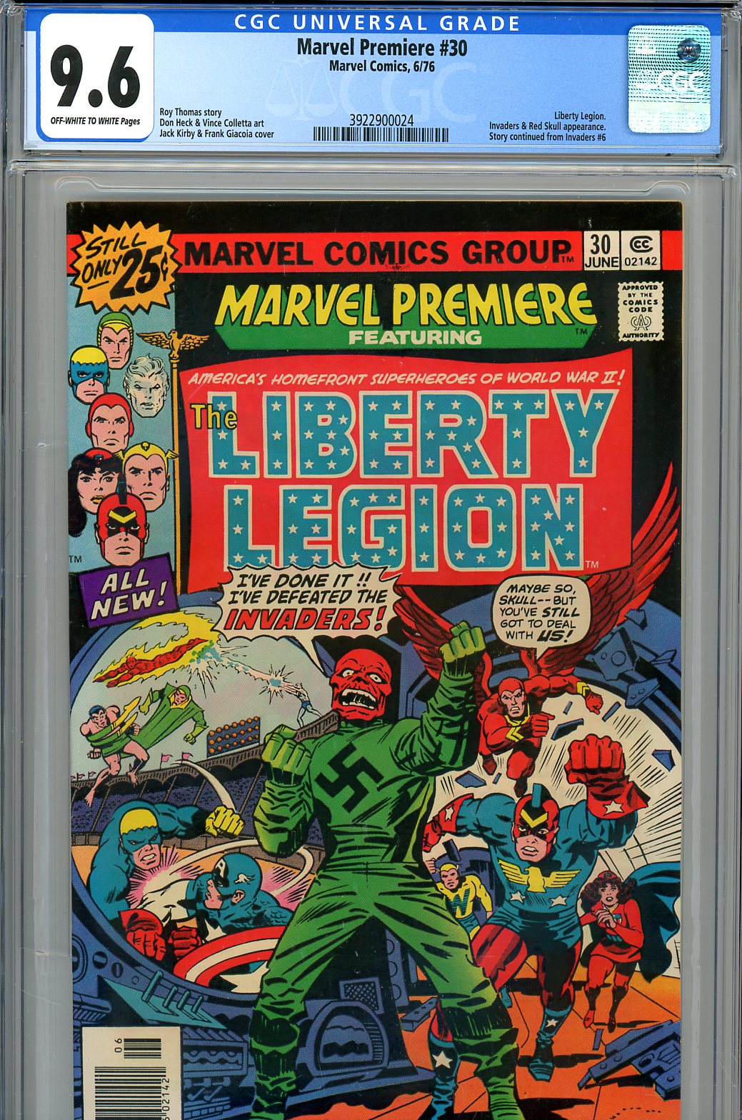 Marvel Premiere #30 CGC 9.6 ow/w