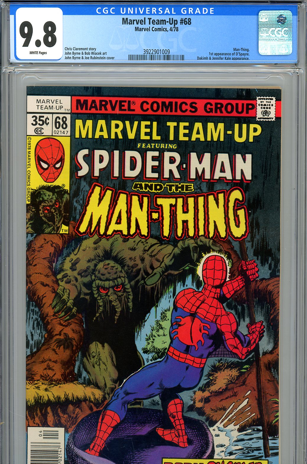 Marvel Team-Up #68 CGC 9.8 w
