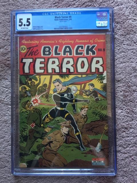 Black Terror #9 CGC 5.5 ow