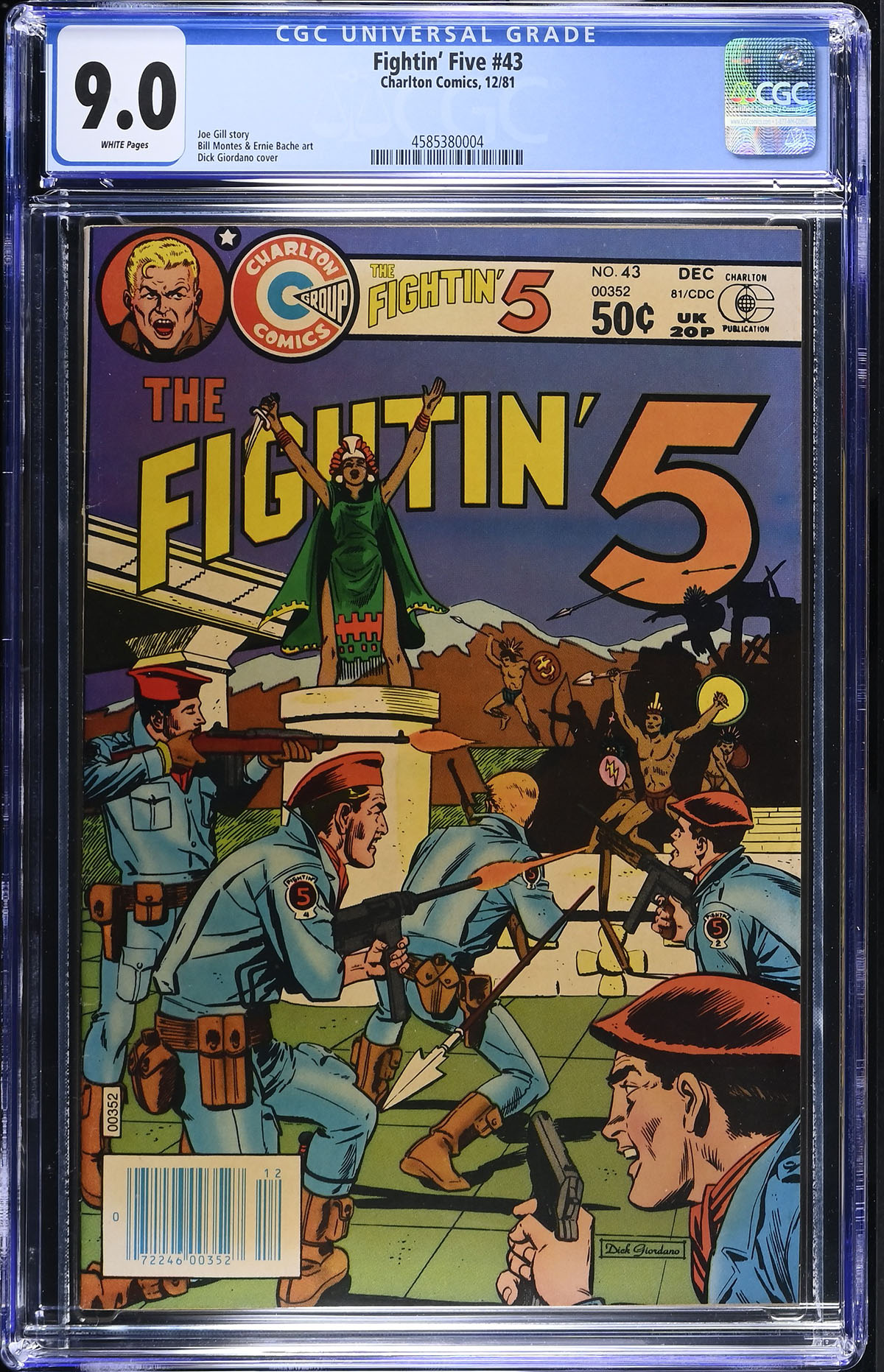 Fightin' Five #43 CGC 9.0 w