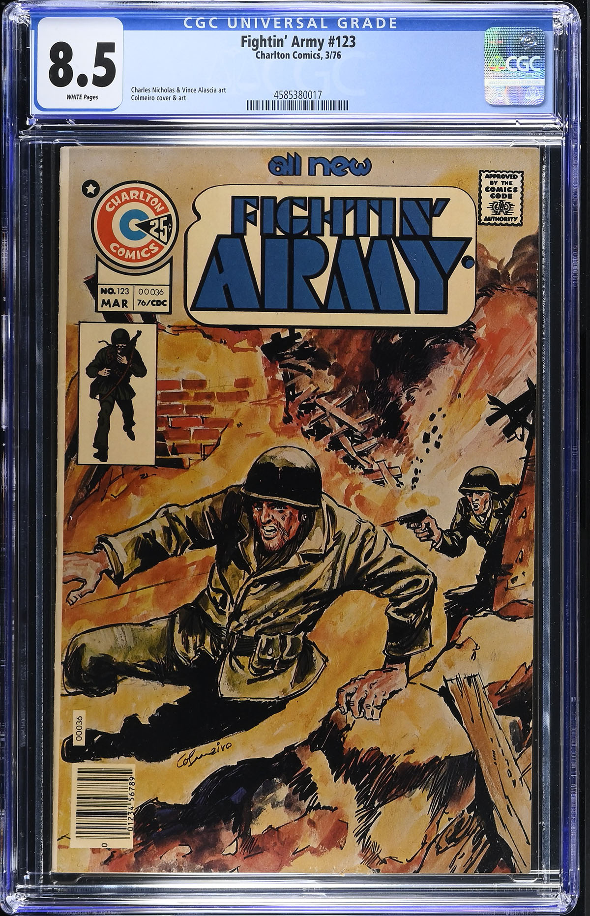Fightin' Army #123 CGC 8.5 w