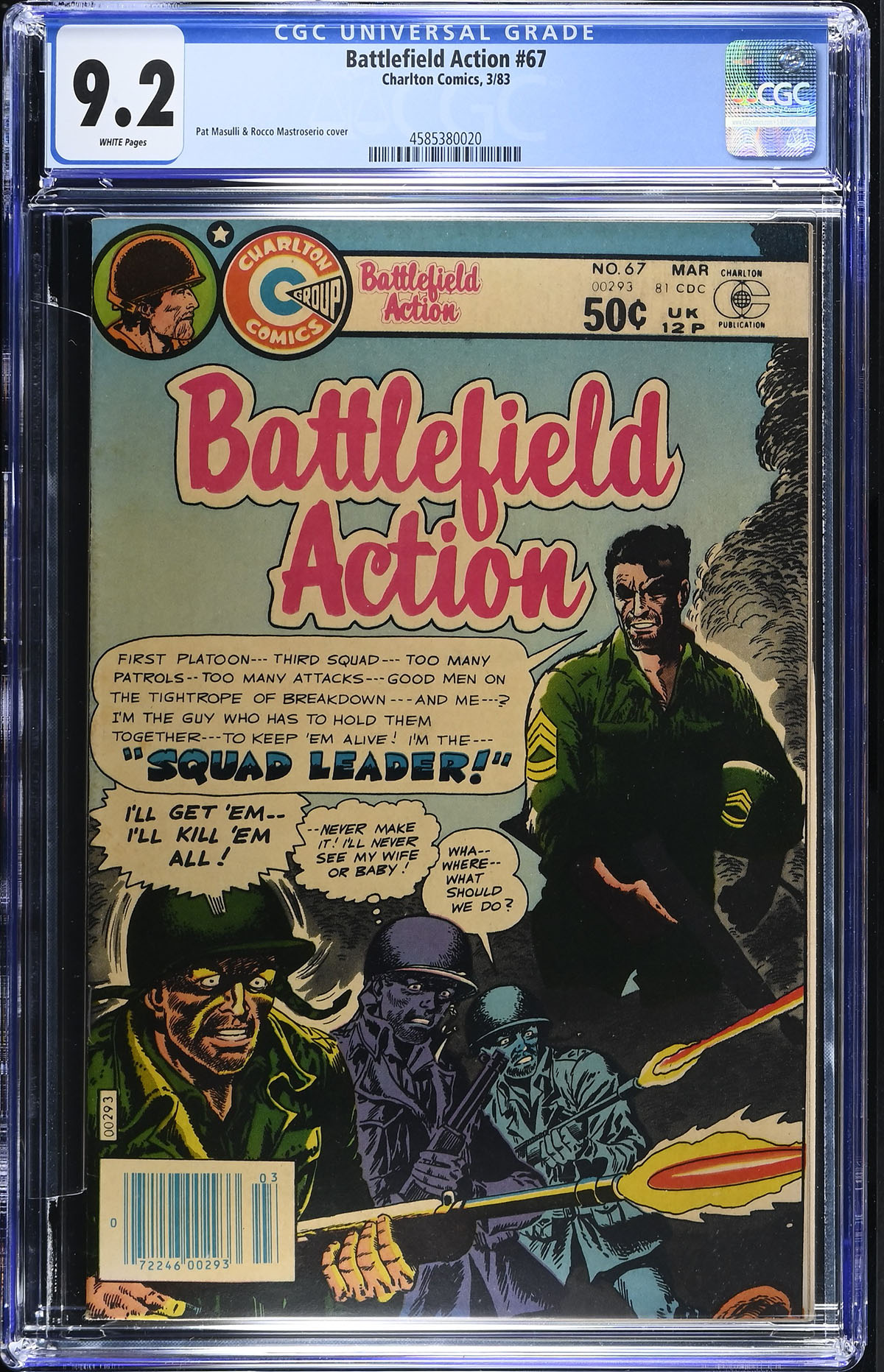 Battlefield Action #67 CGC 9.2 w