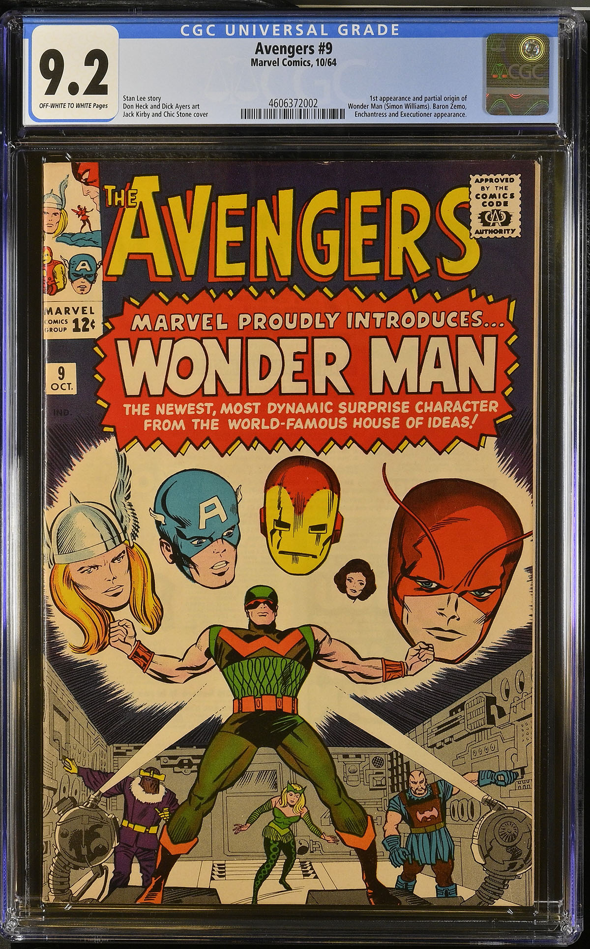 Avengers #9 CGC 9.2 ow/w