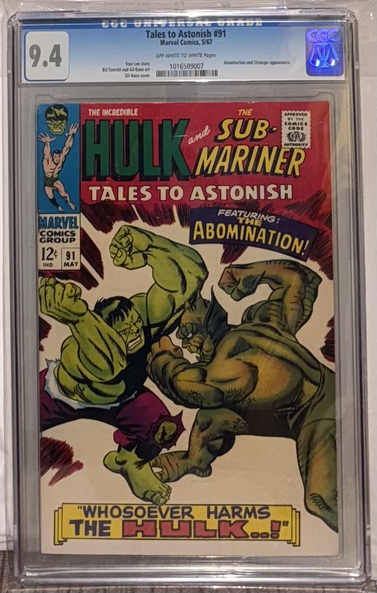 Tales to Astonish #91 CGC 9.4 ow/w