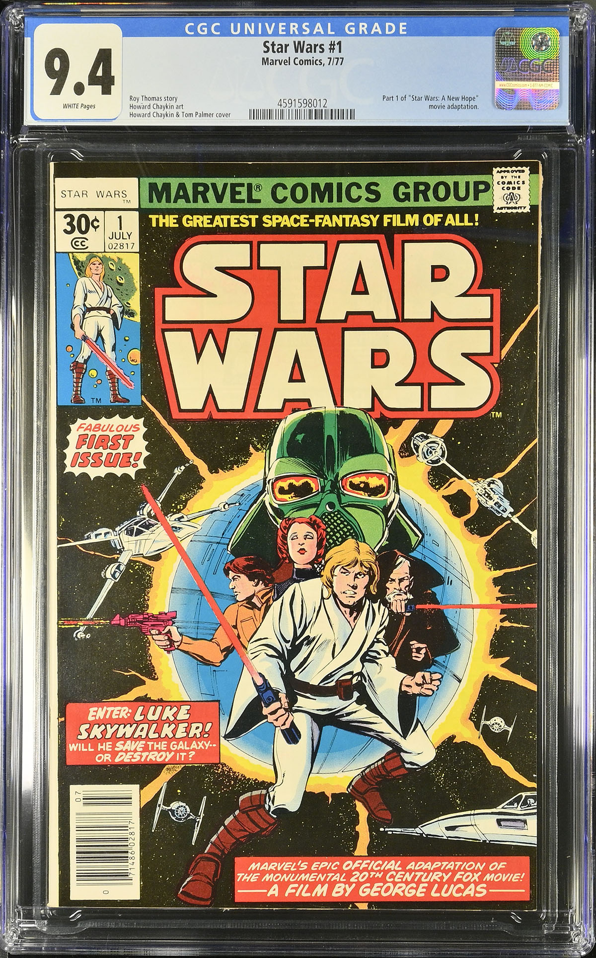 Star Wars #1 CGC 9.4 w