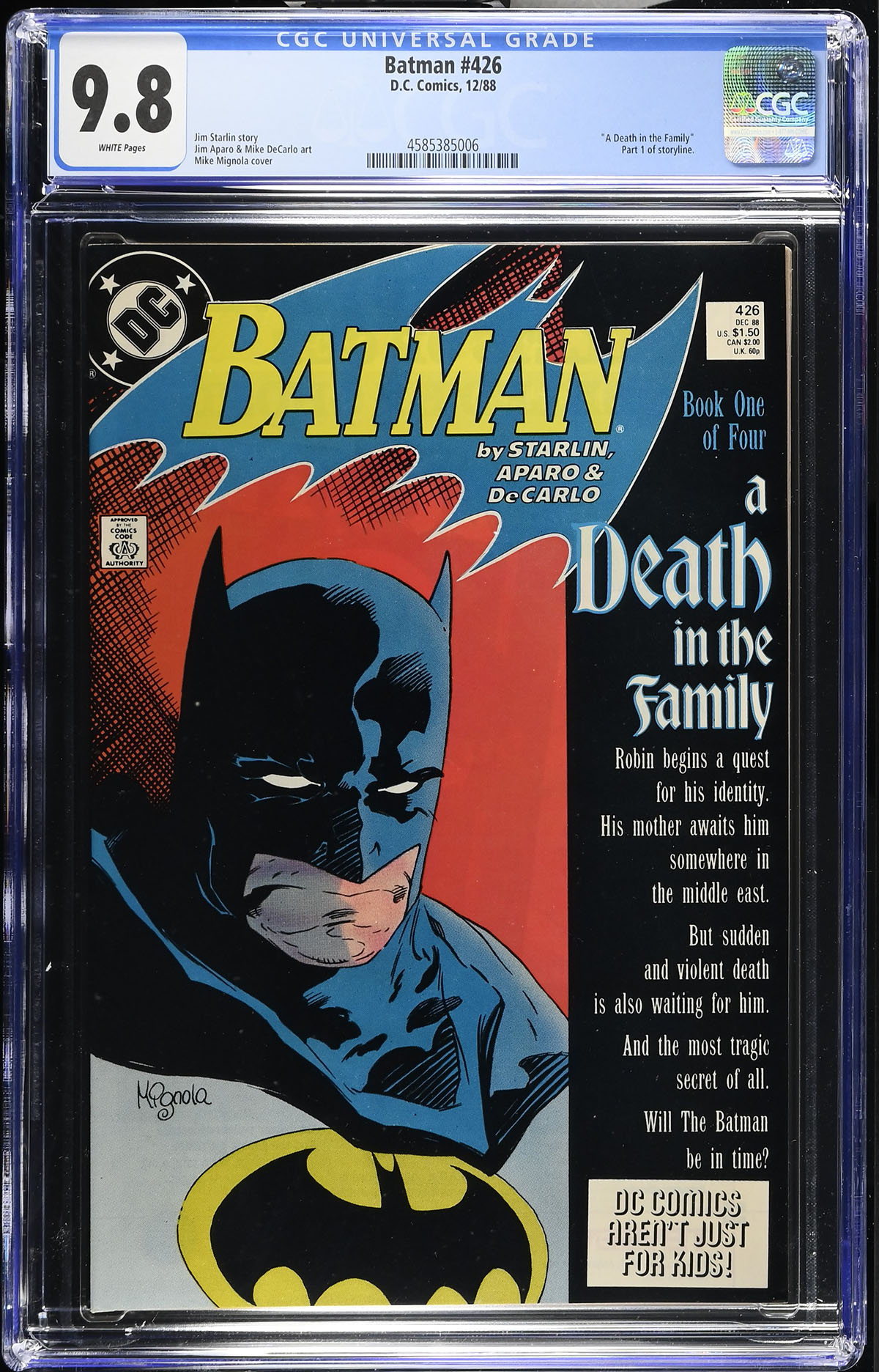 Batman #426 CGC 9.8 w