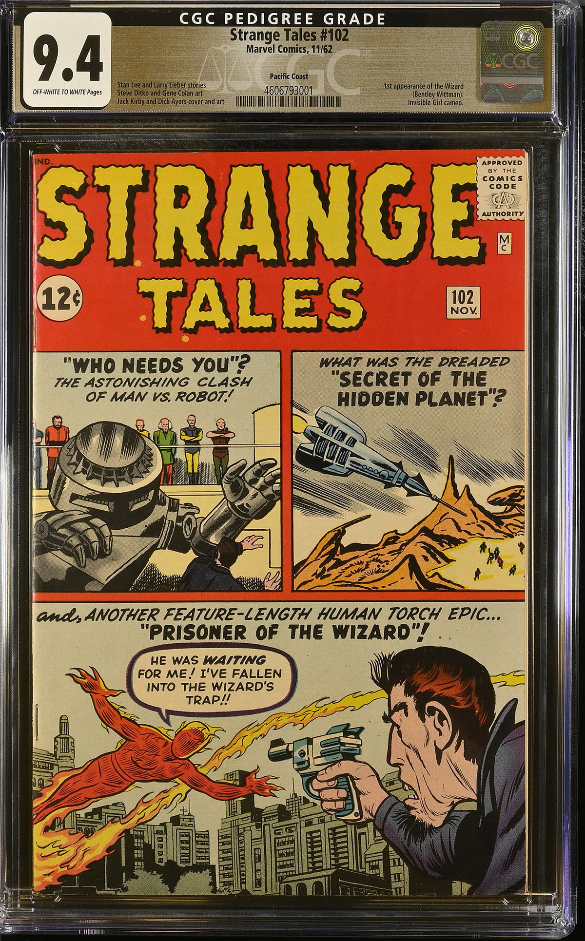 Strange Tales #102 CGC 9.4 ow/w Pacific Coast