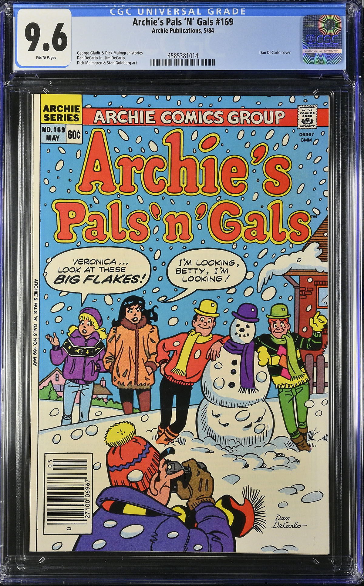 Archie's Pals 'N' Gals #169 CGC 9.6 w