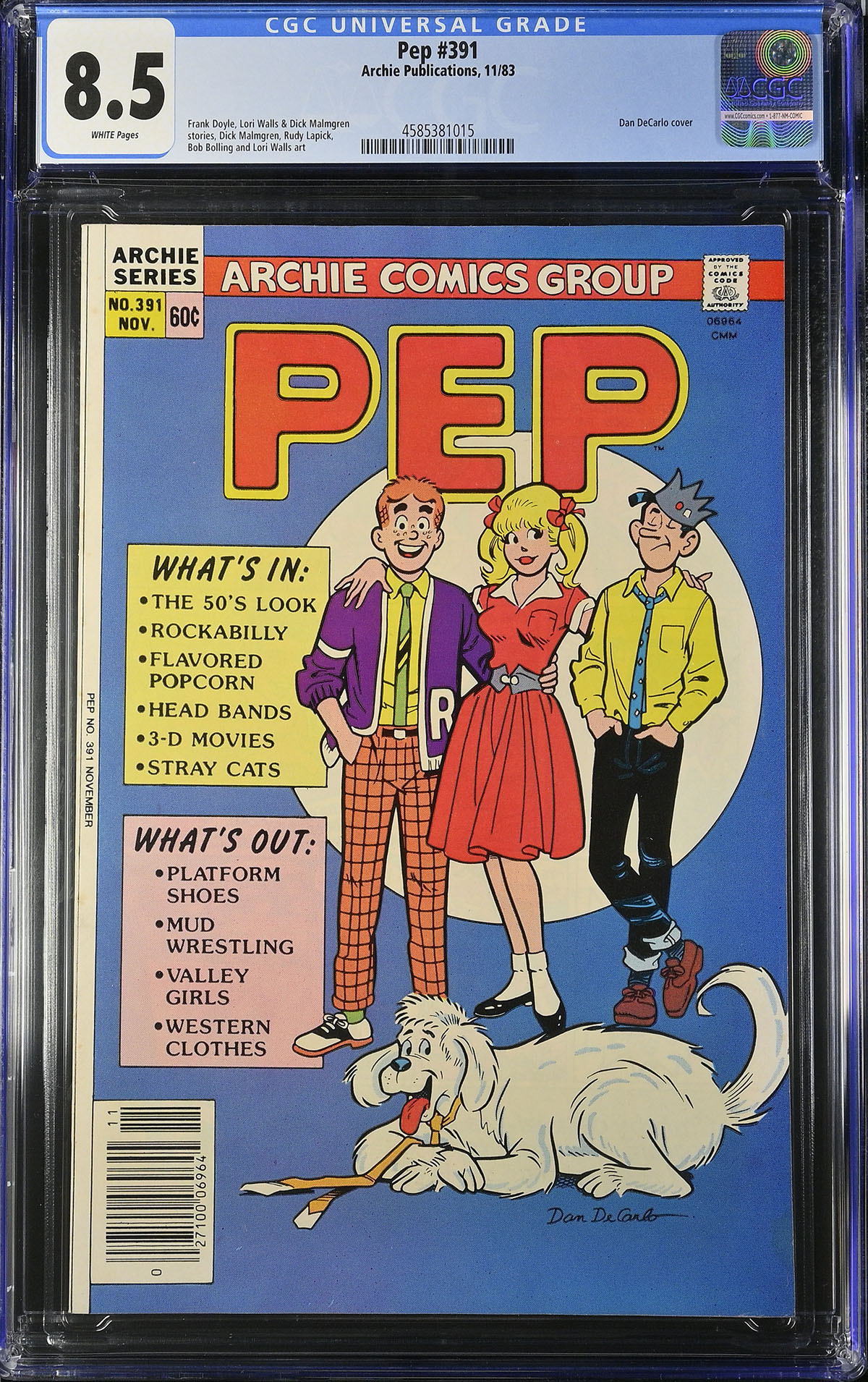 Pep #391 CGC 8.5 w