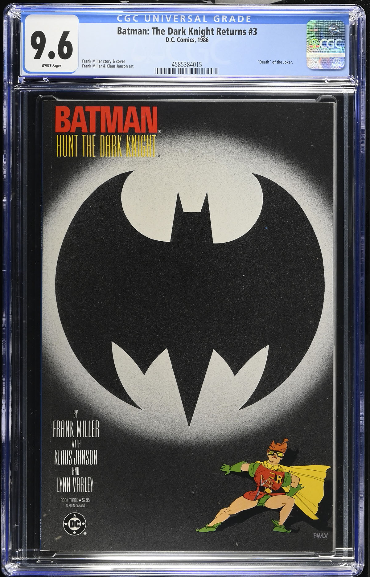 Batman: The Dark Knight Returns #3 CGC 9.6 w