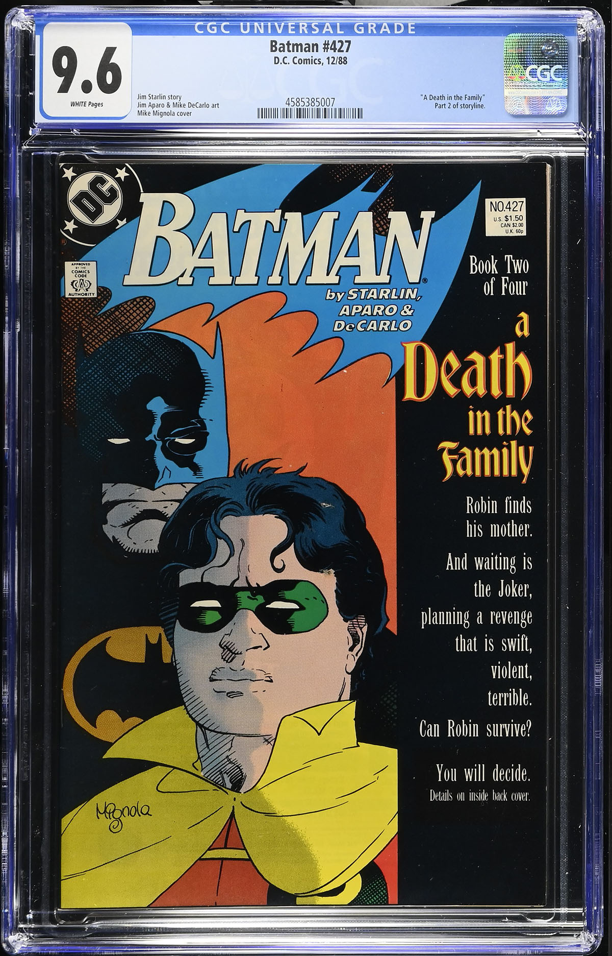 Batman #427 CGC 9.6 w