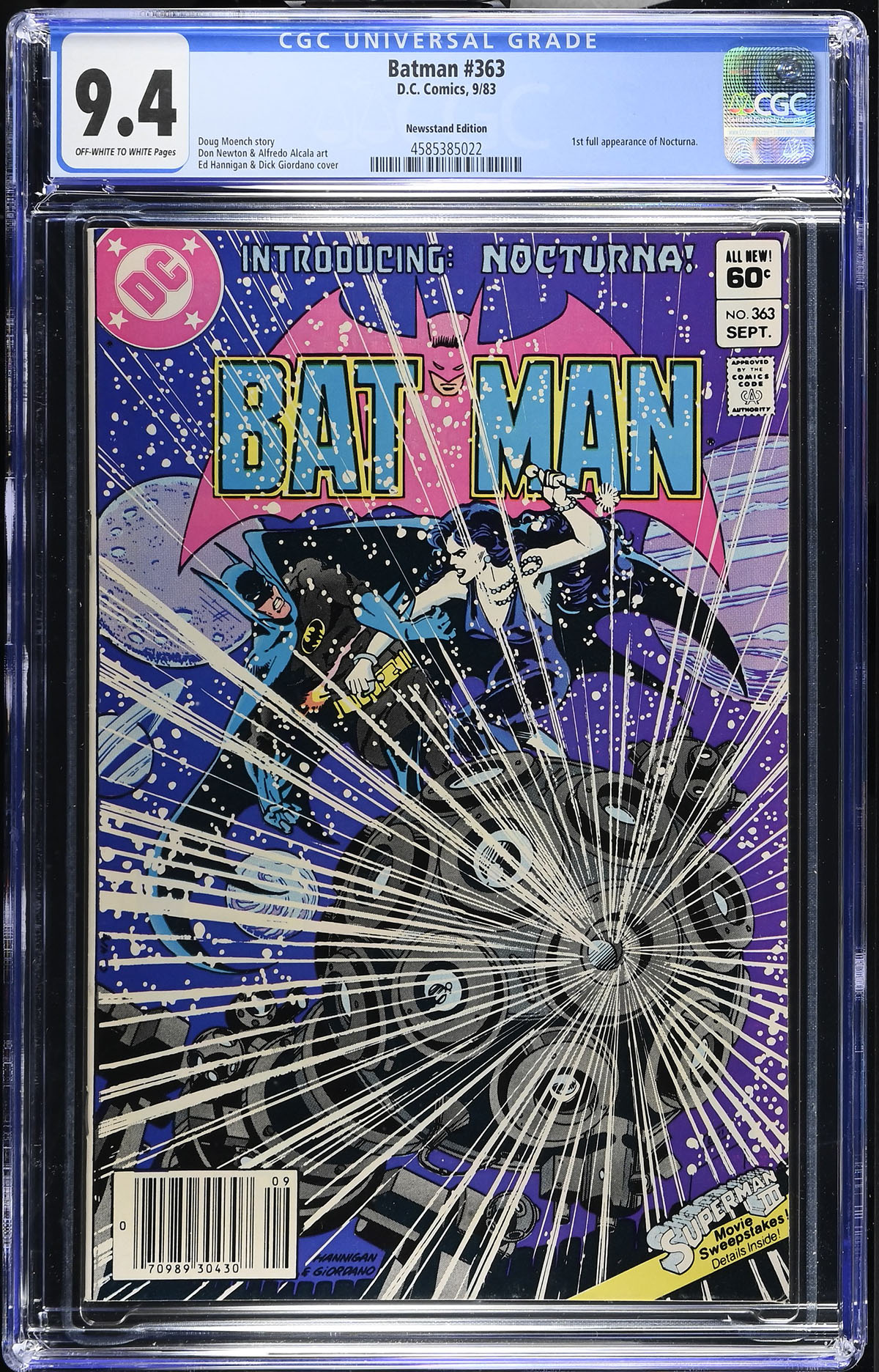 Batman #363 CGC 9.4 w Newsstand Edition
