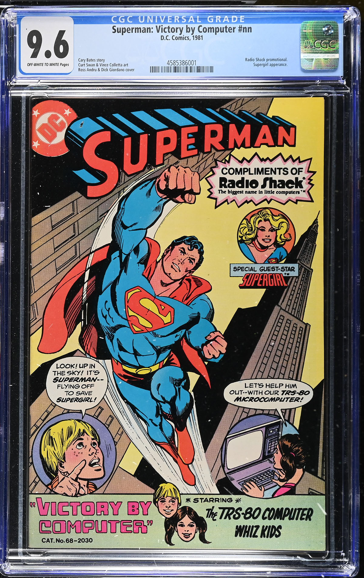 Superman: Victory by Computer #1 CGC 9.6 ow/w