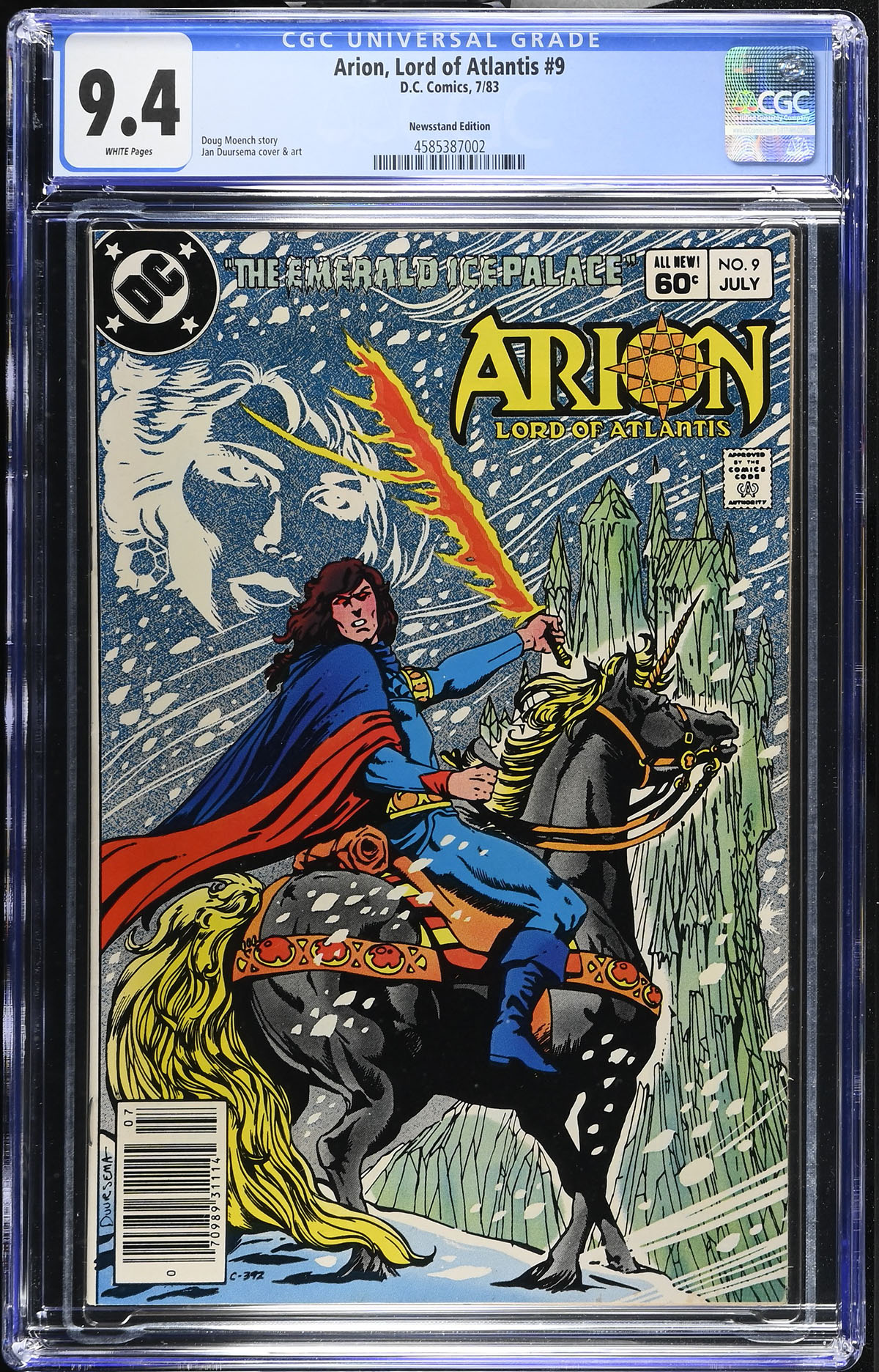 Arion, Lord of Atlantis #9 CGC 9.4 w Newsstand Edition