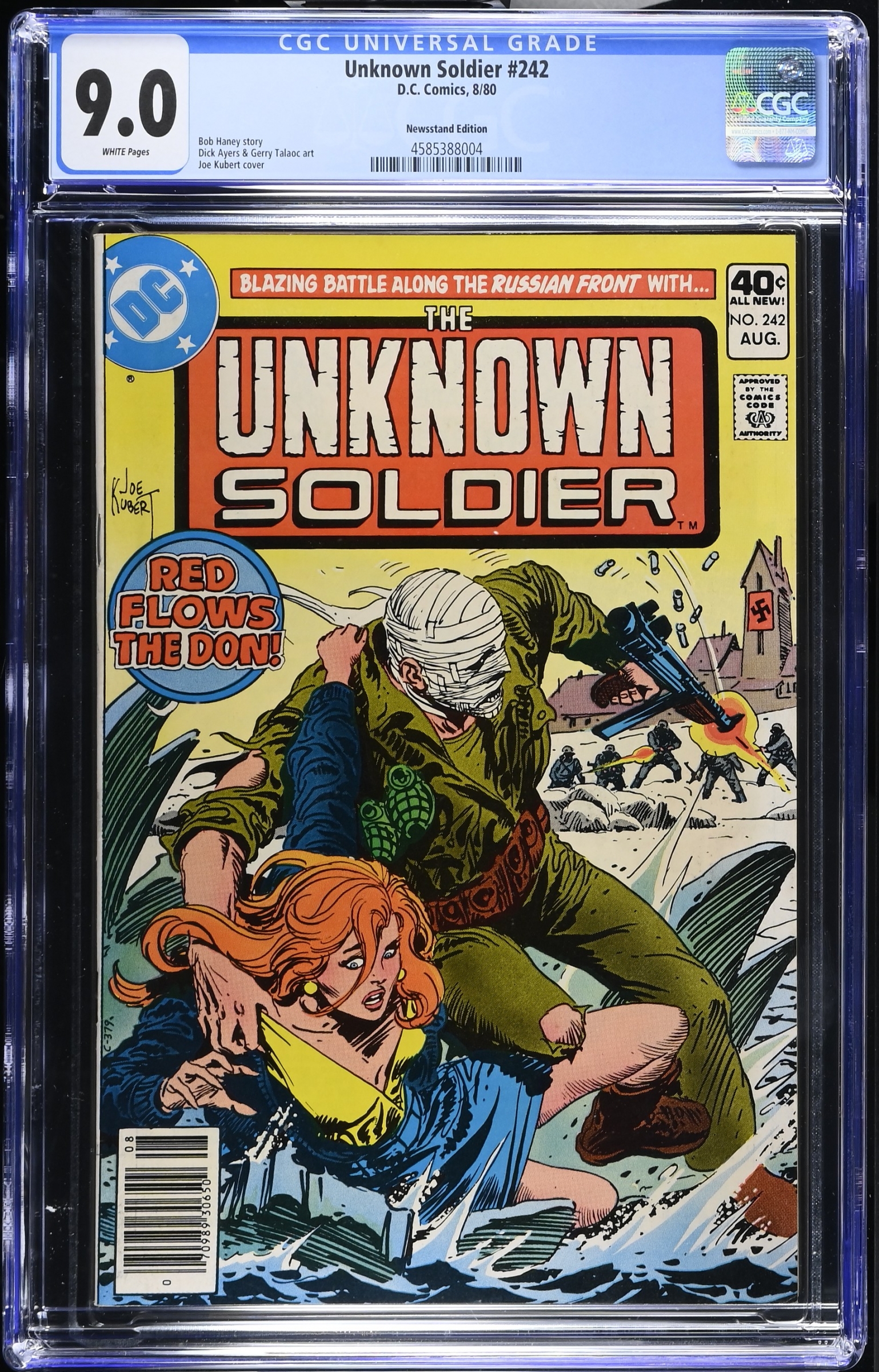 Unknown Soldier #242 CGC 9.0 w Newsstand Edition