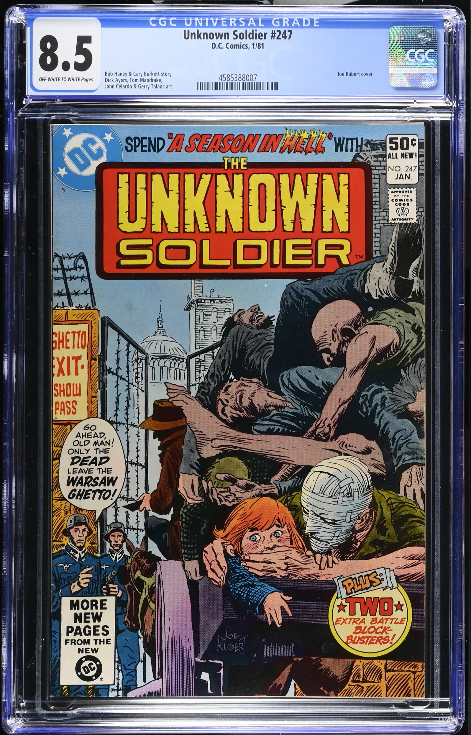 Unknown Soldier #247 CGC 8.5 w