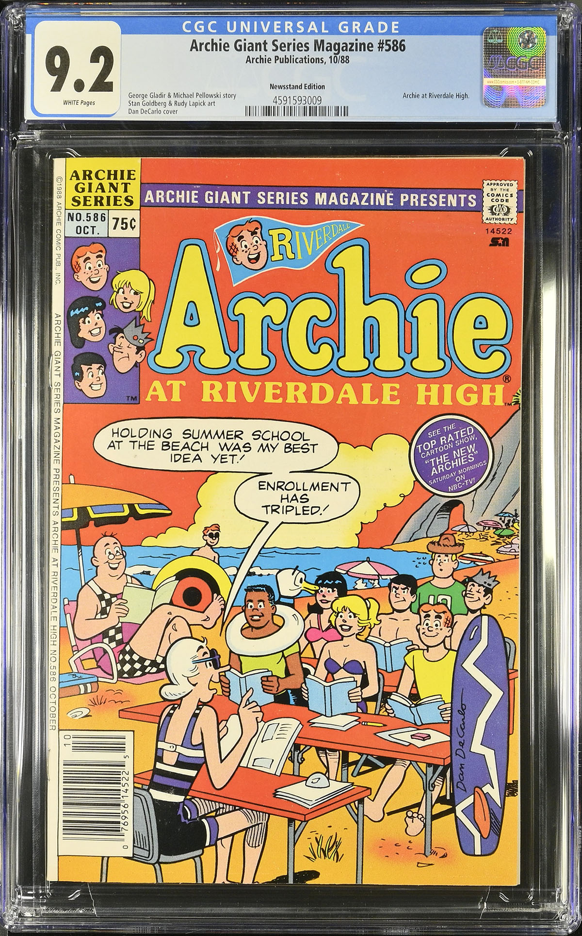 Archie Giant Series Magazine #586 CGC 9.2 w Newsstand Edition