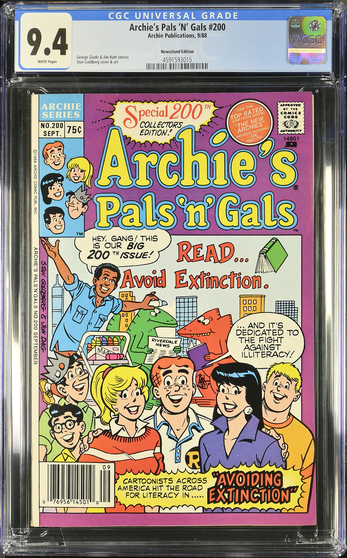 Archie's Pals 'N' Gals #200 CGC 9.4 w Newsstand Edition