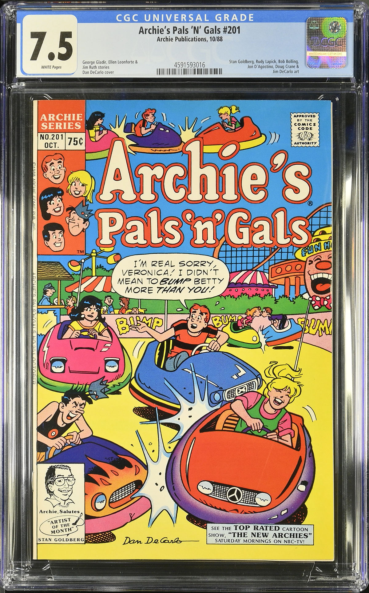 Archie's Pals 'N' Gals #201 CGC 7.5 w