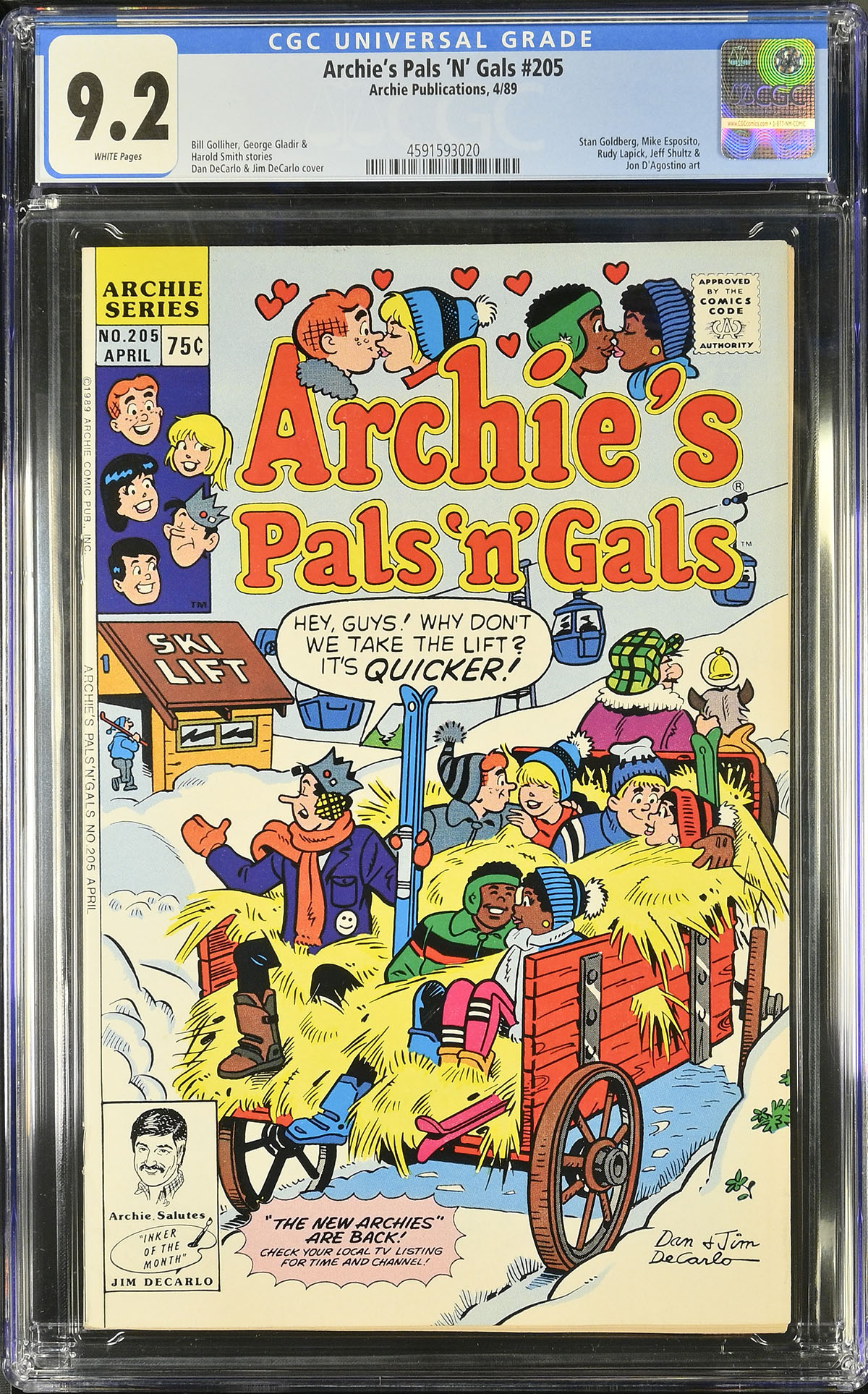 Archie's Pals 'N' Gals #205 CGC 9.2 w