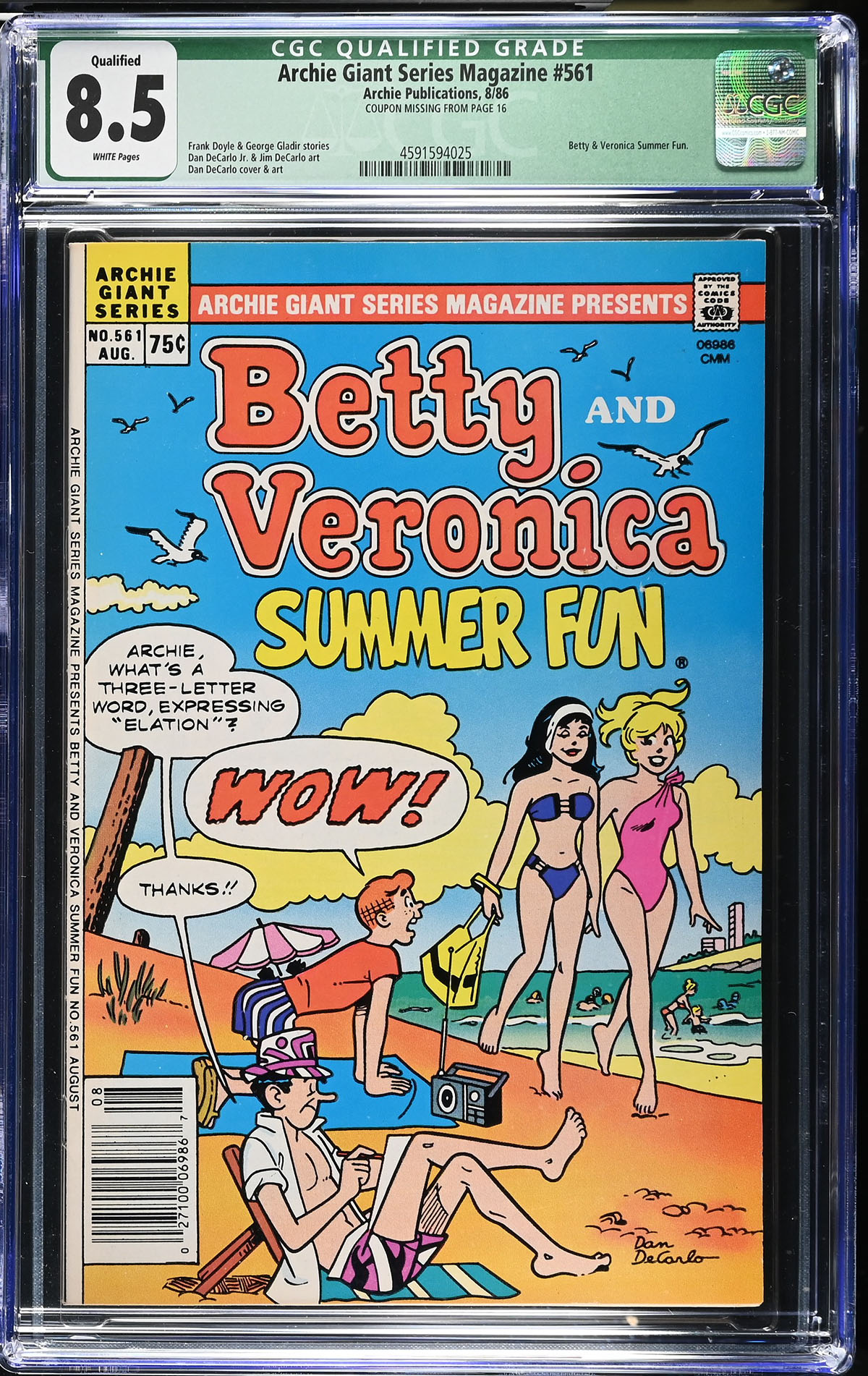 Archie Giant Series Magazine #561 CGC 8.5 w