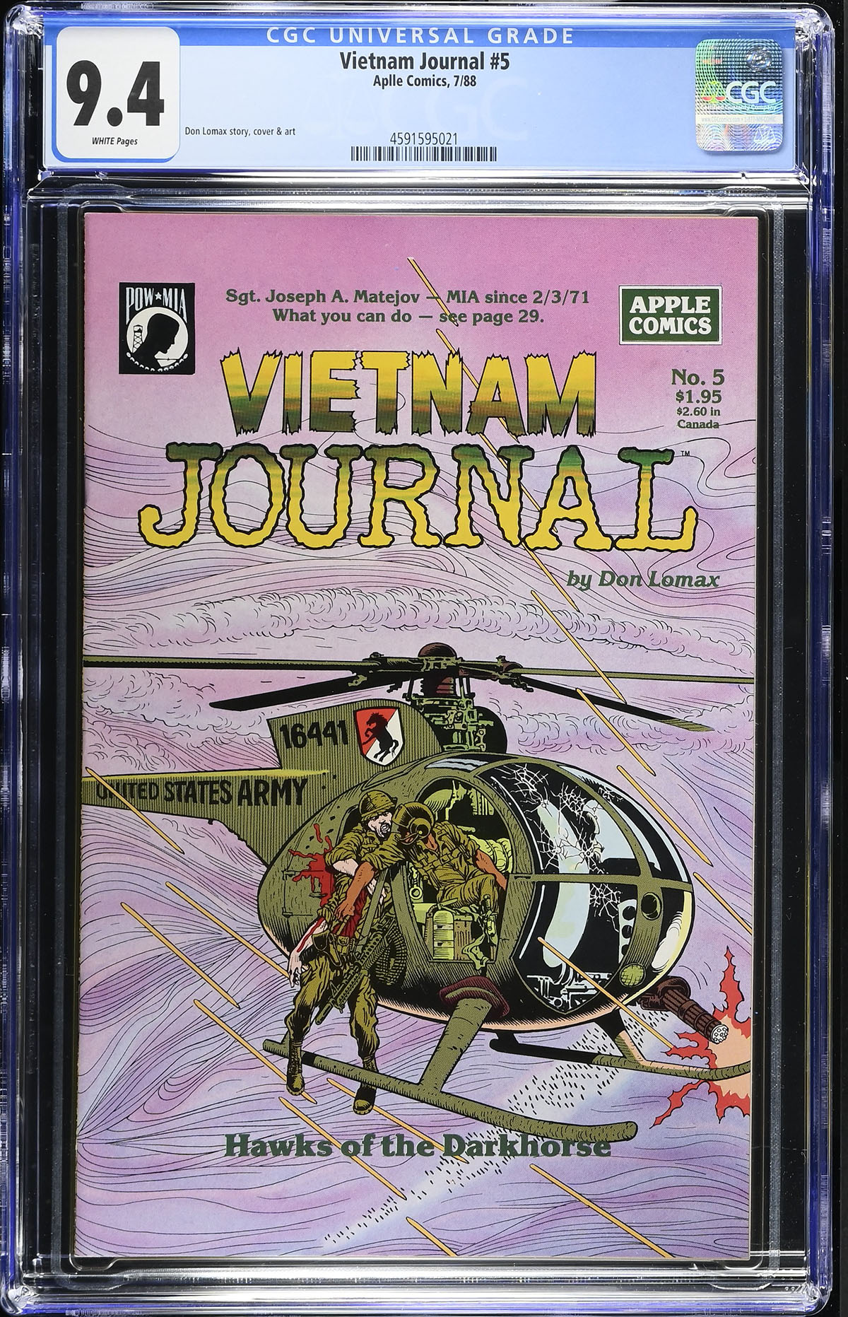 Vietnam Journal #5 CGC 9.4 w