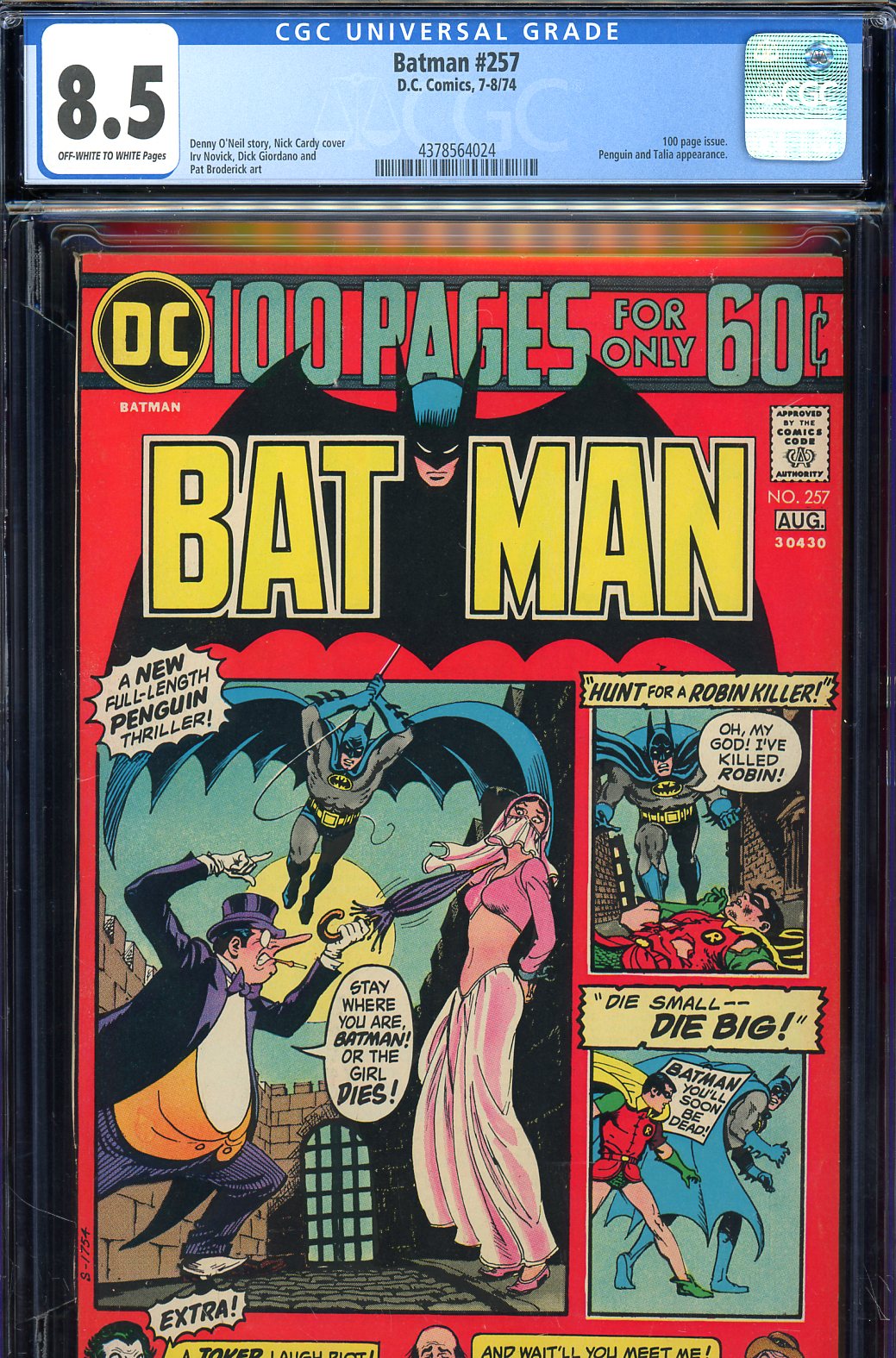 Batman #257 CGC 8.5 ow/w