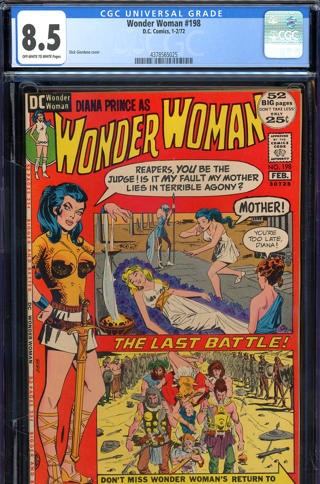 Wonder Woman #198 CGC 8.5 ow/w