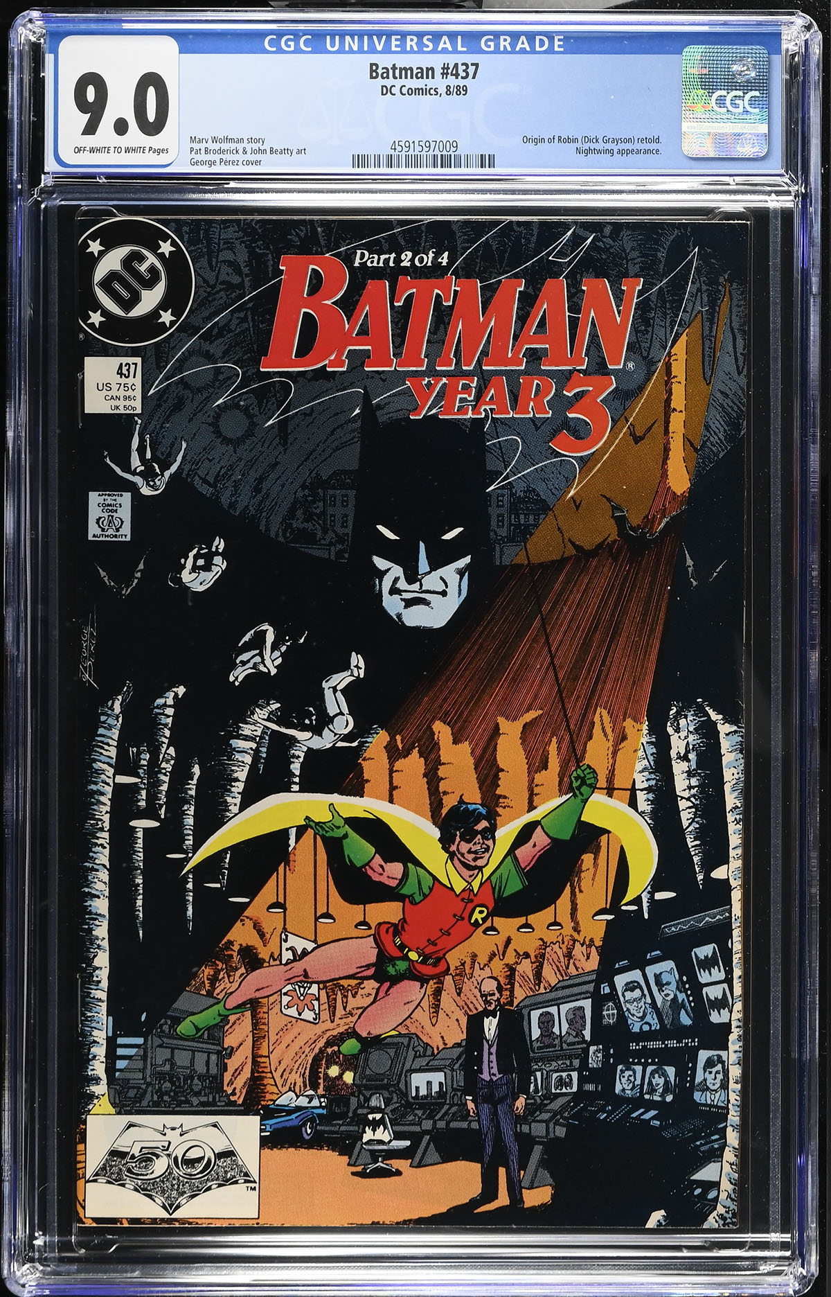 Batman #437 CGC 9.0 w