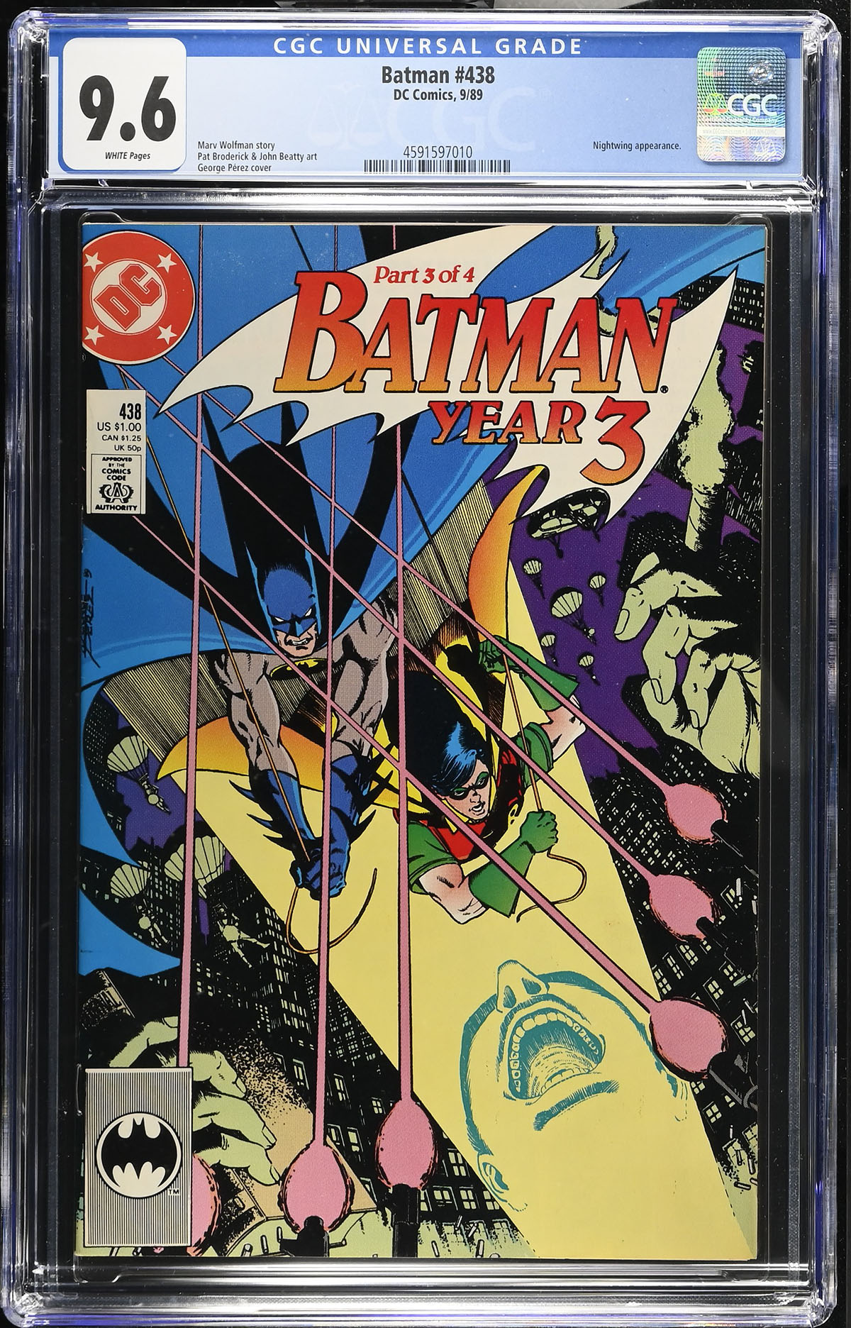 Batman #438 CGC 9.6 w