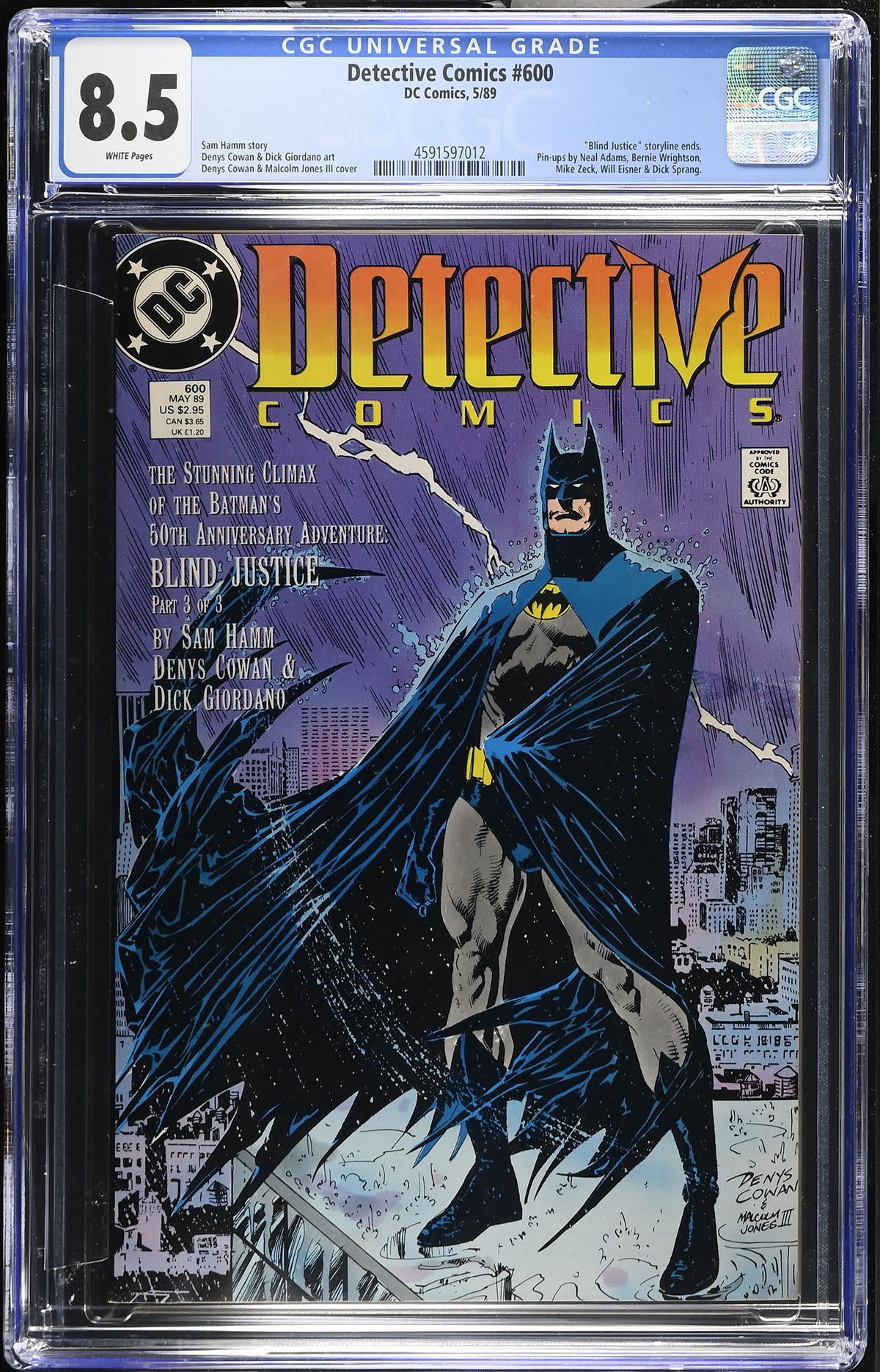 Detective Comics #600 CGC 8.5 w