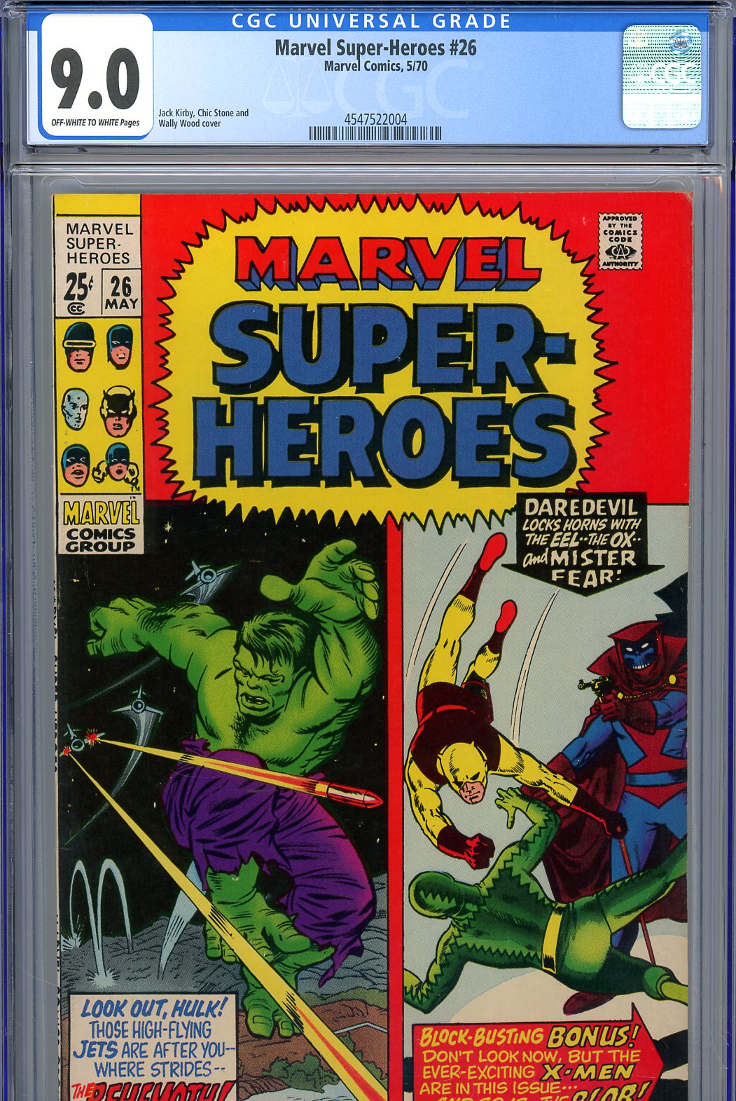 Marvel Super-Heroes #26 CGC 9.0 ow/w