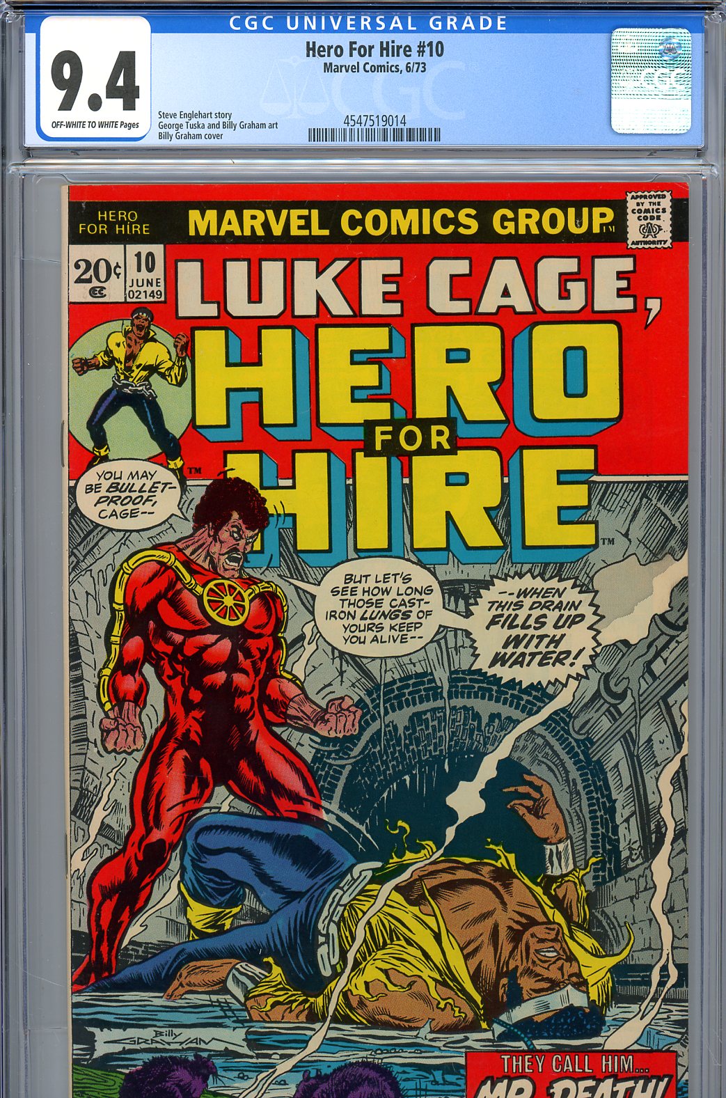 Hero For Hire #10 CGC 9.4 ow/w