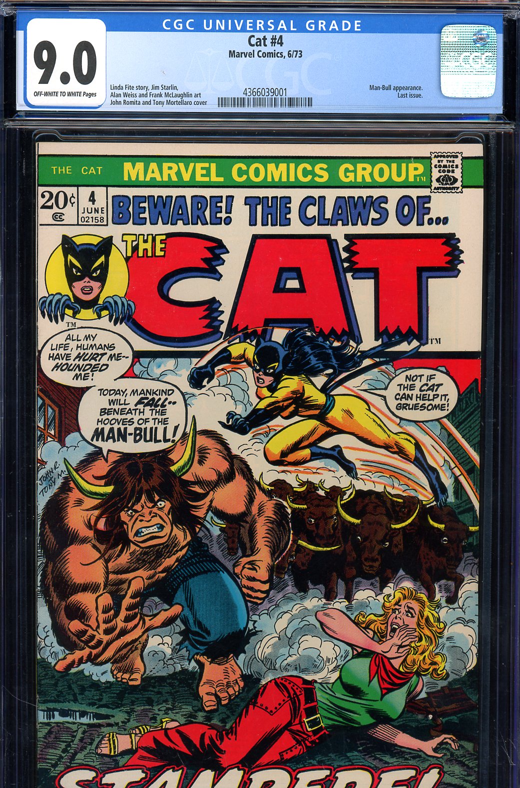 Cat #4 CGC 9.0 ow/w