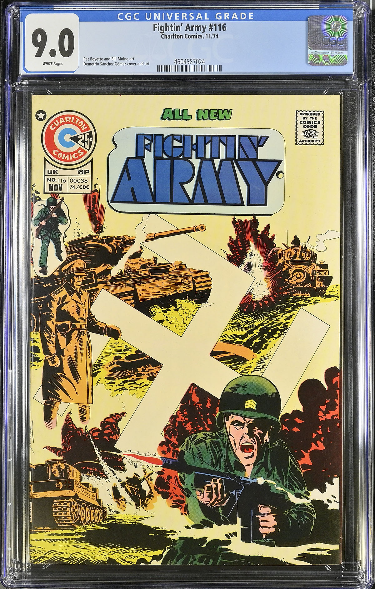Fightin' Army #116 CGC 9.0 w